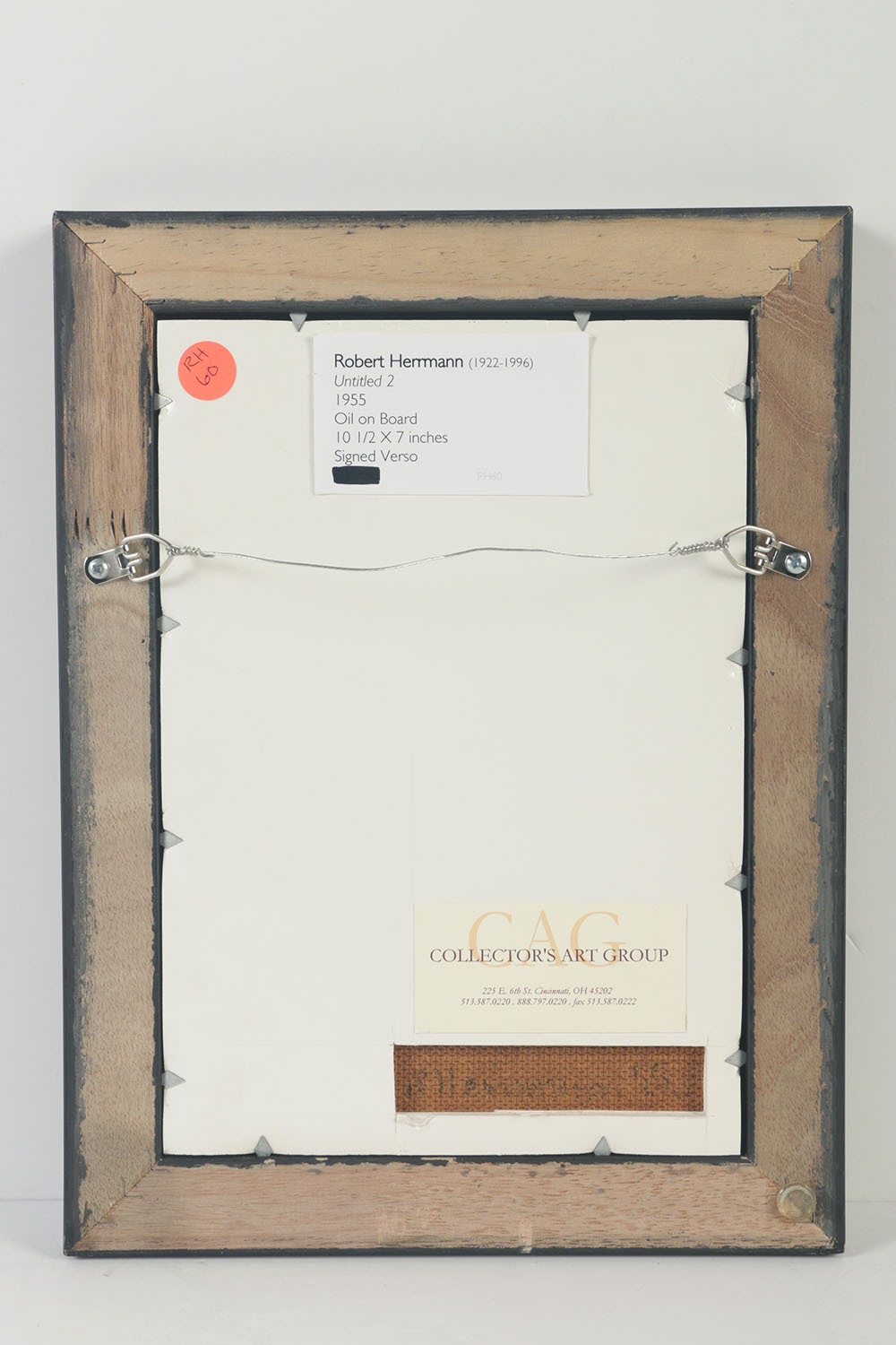 Robert Herrmann Oil Painting on Board View from a Window