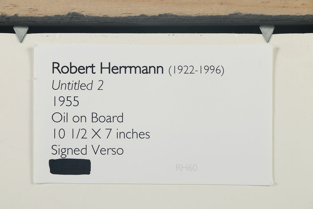 Robert Herrmann Oil Painting on Board View from a Window