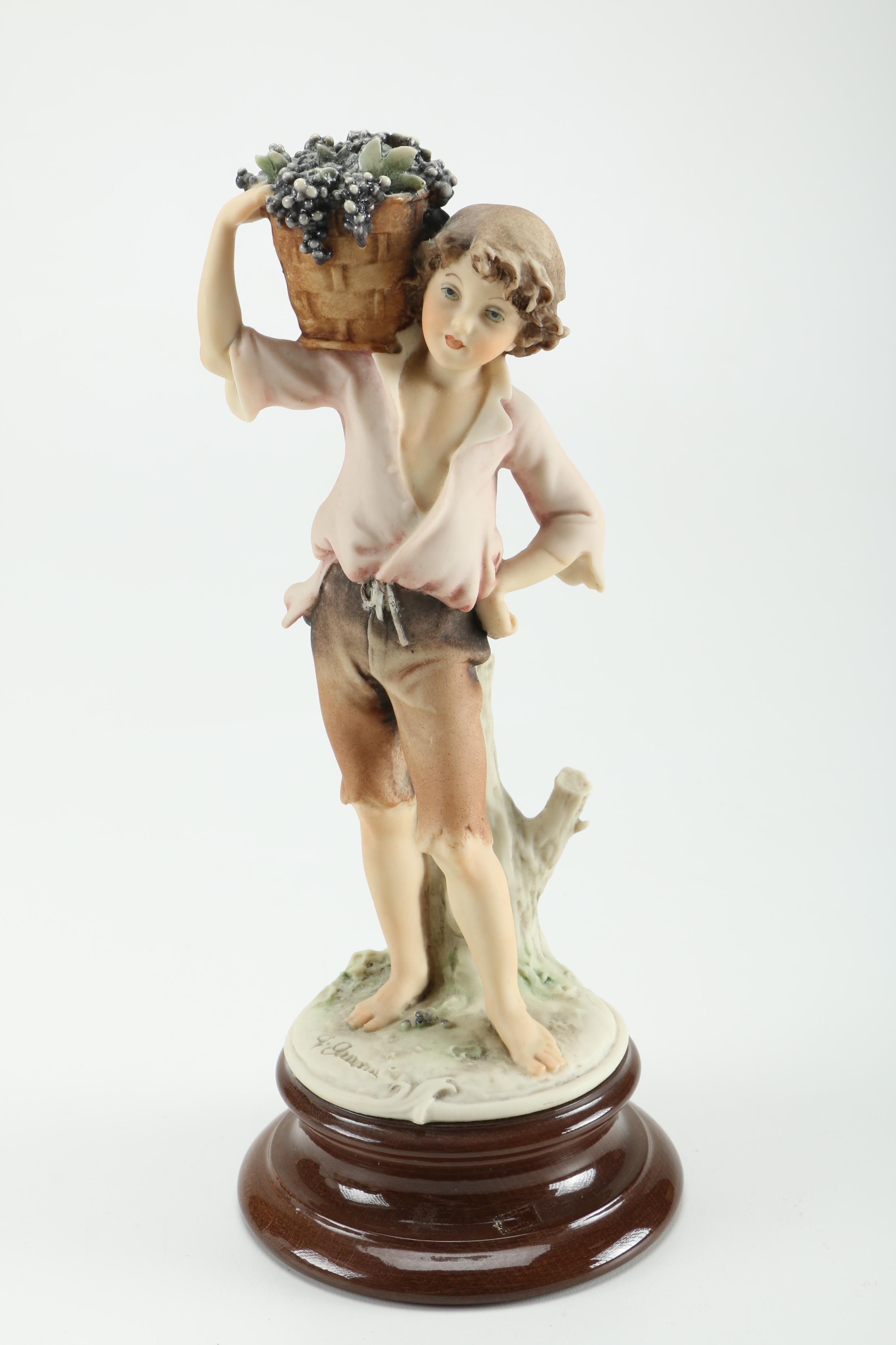 Guiseppe Armani "Little Country Boy with Grapes" Figurine