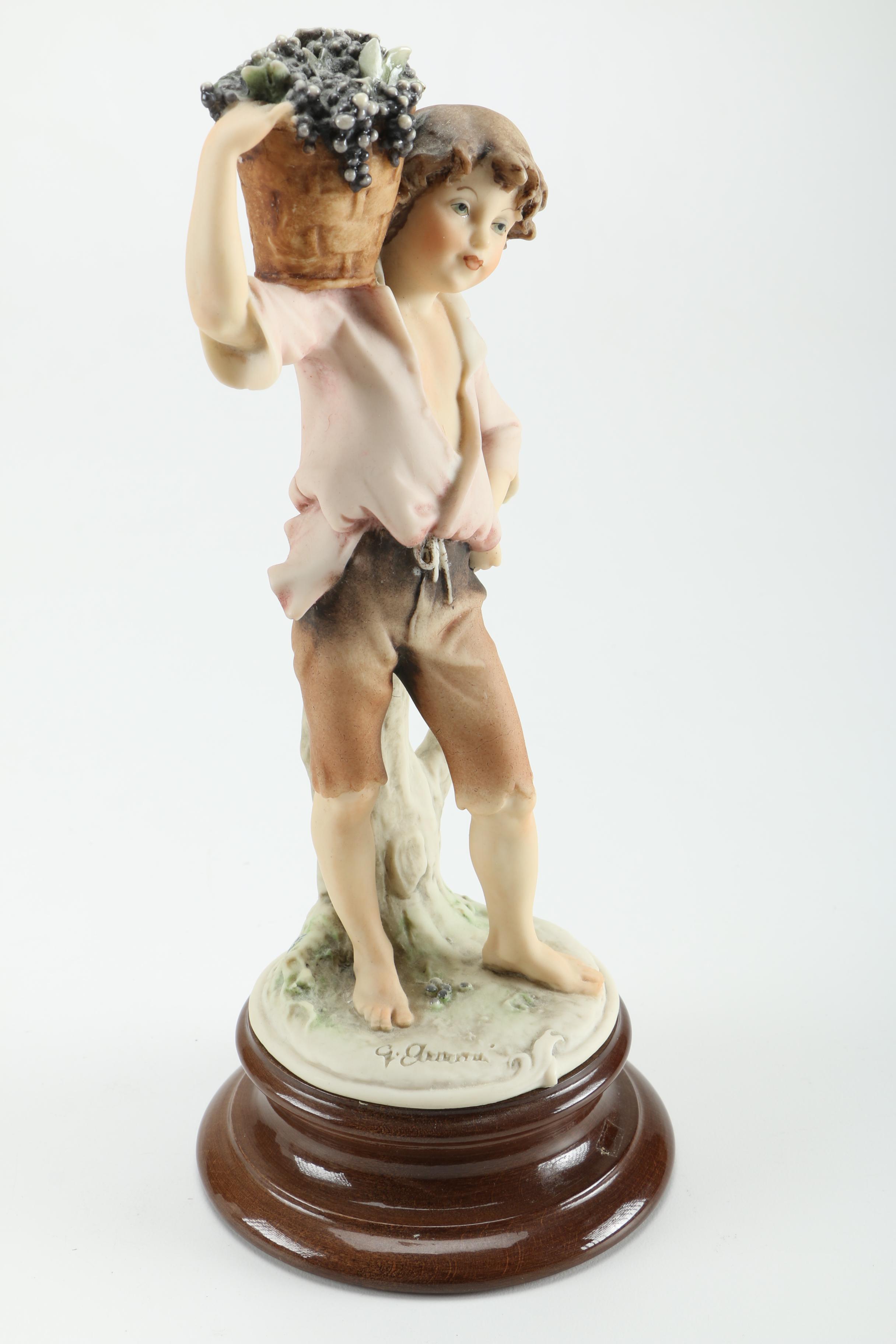 Guiseppe Armani "Little Country Boy with Grapes" Figurine