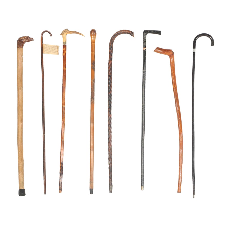 Wood Hand Carved Walking Canes and More