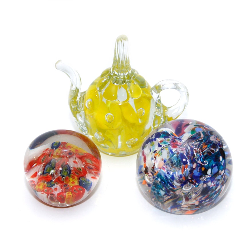 Collection of Art Glass Paperweights