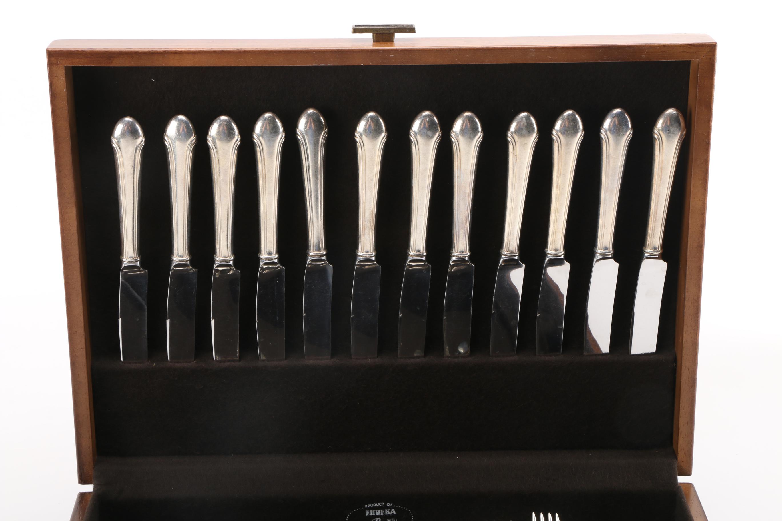 Alvin Sterling Silver "Romantique" Flatware with Case and More