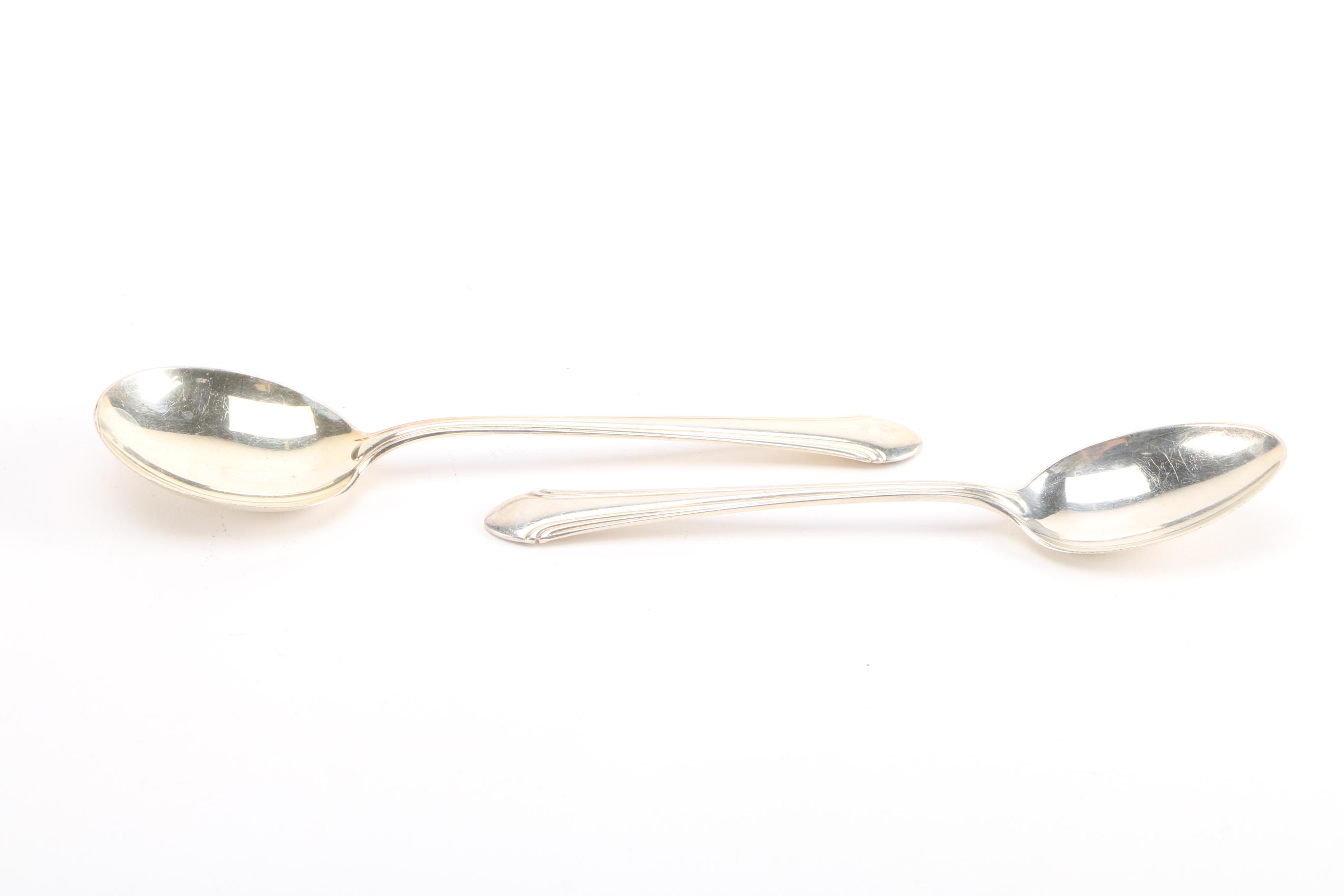 Alvin Sterling Silver "Romantique" Flatware with Case and More