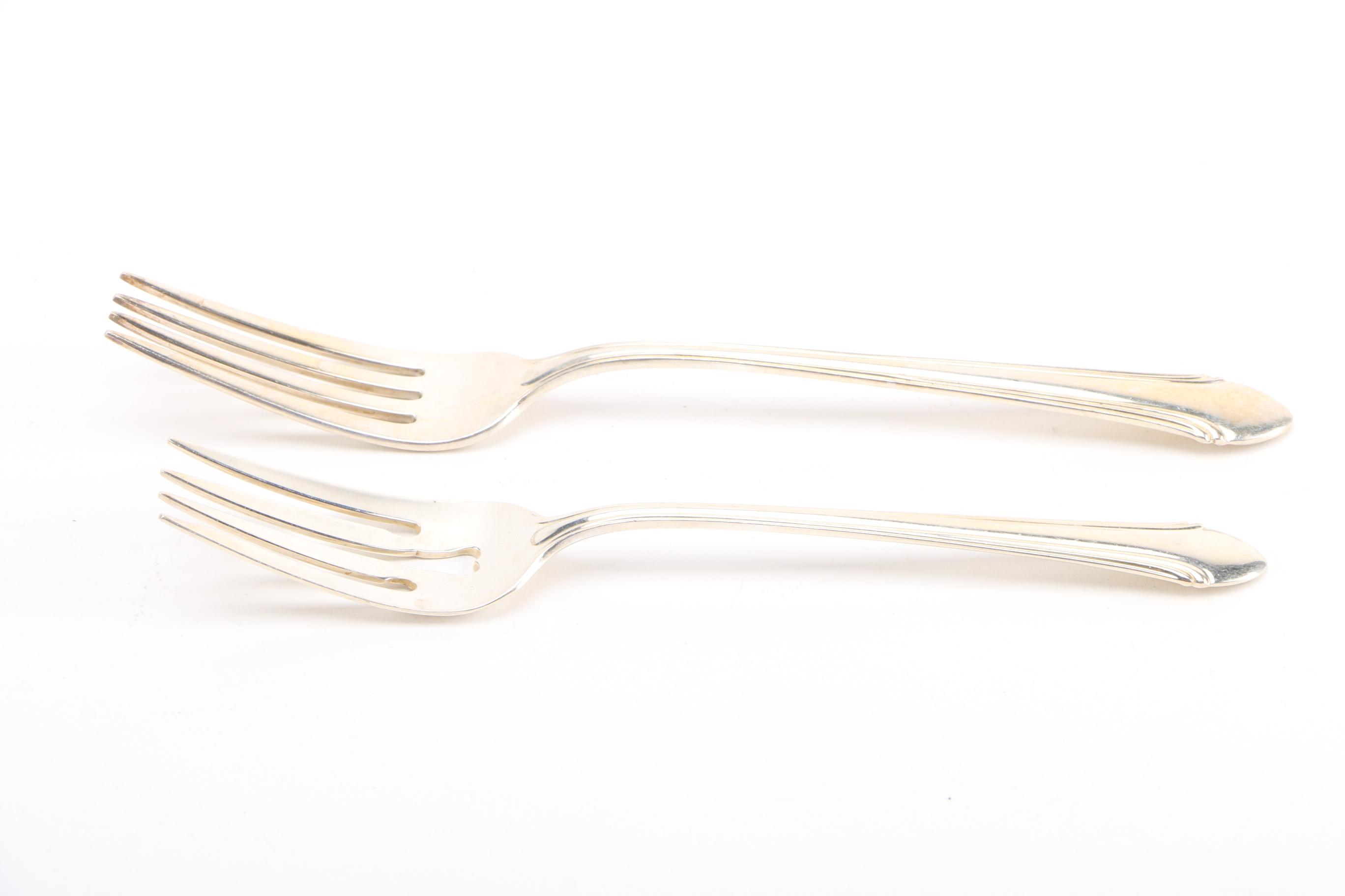 Alvin Sterling Silver "Romantique" Flatware with Case and More