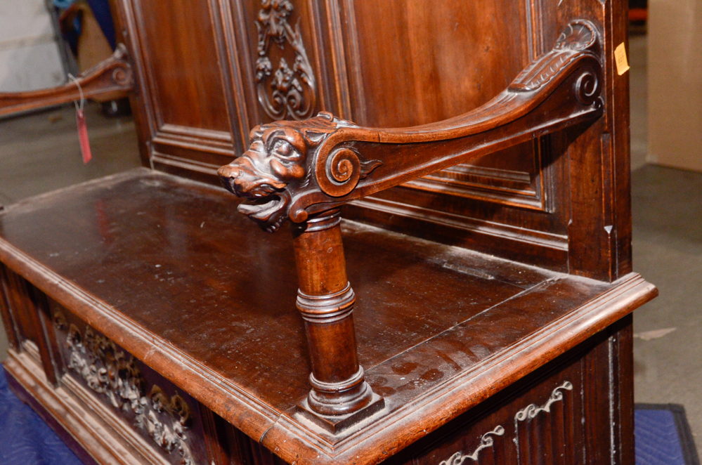Early 20th Century Gothic Monastery Bench