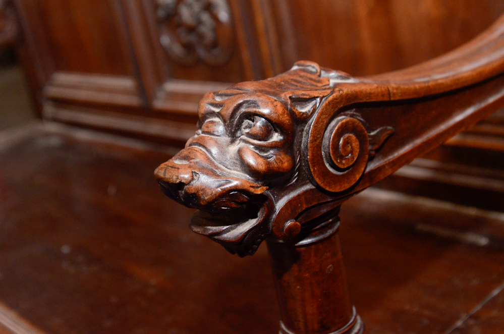Early 20th Century Gothic Monastery Bench