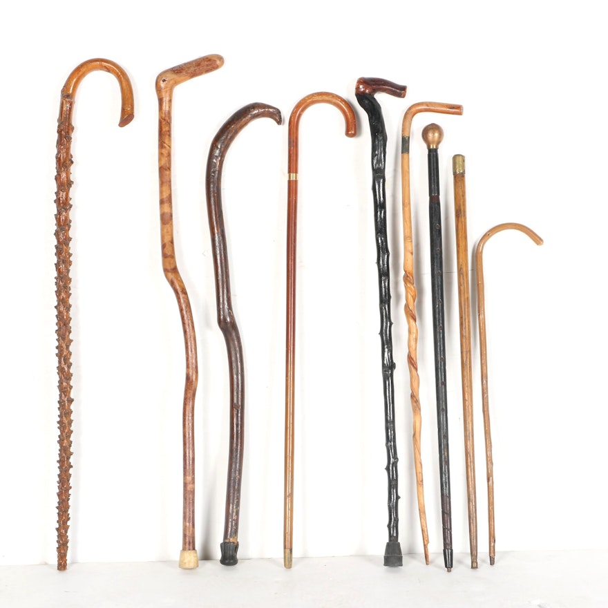 Wooden Walking Sticks and Canes