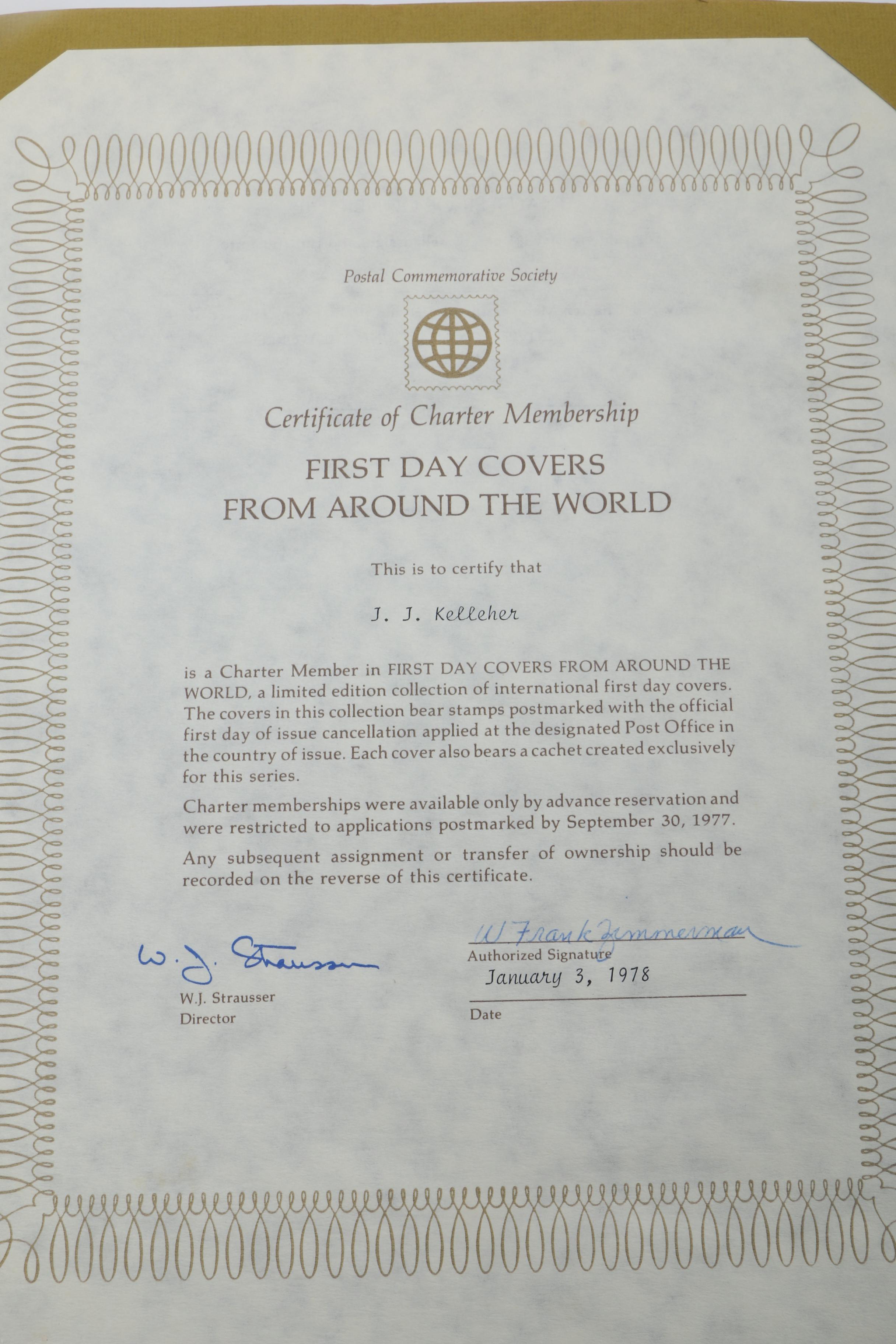 "First Day Covers From Around the World" Stamp Book