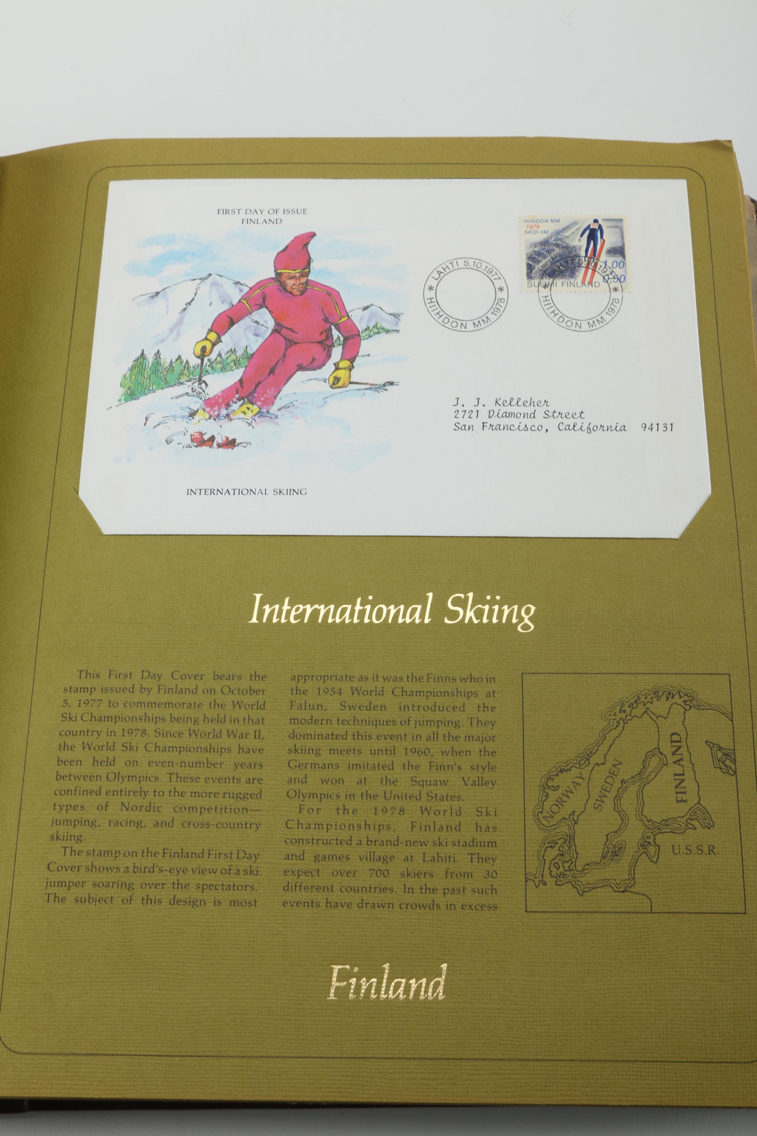 "First Day Covers From Around the World" Stamp Book