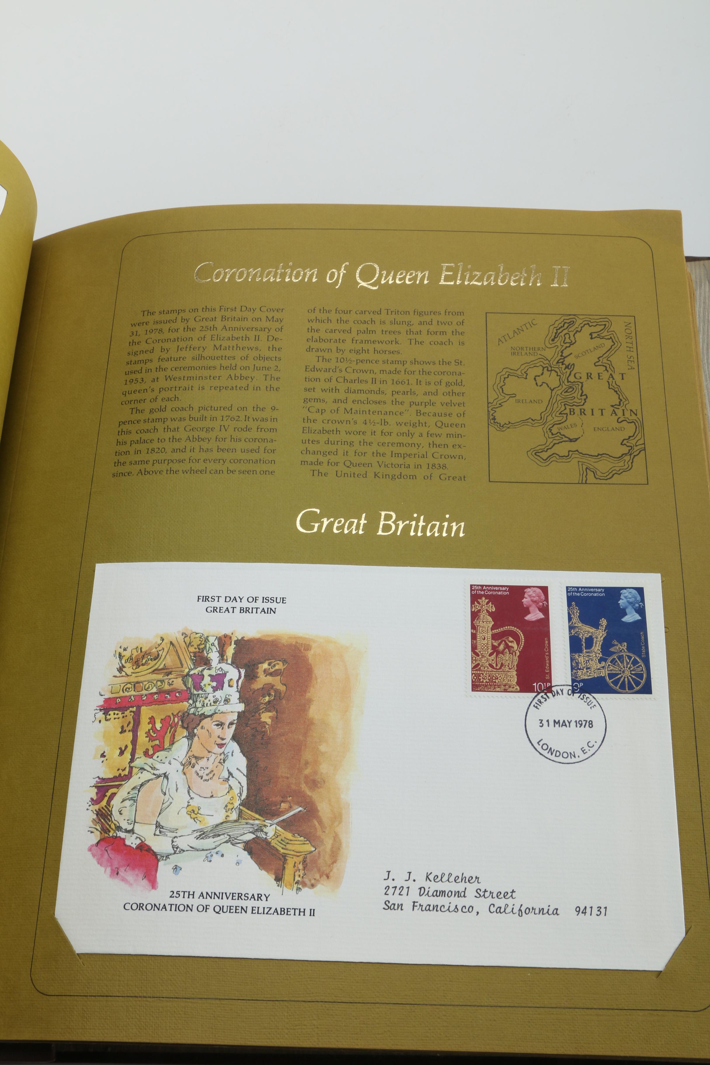 "First Day Covers From Around the World" Stamp Book