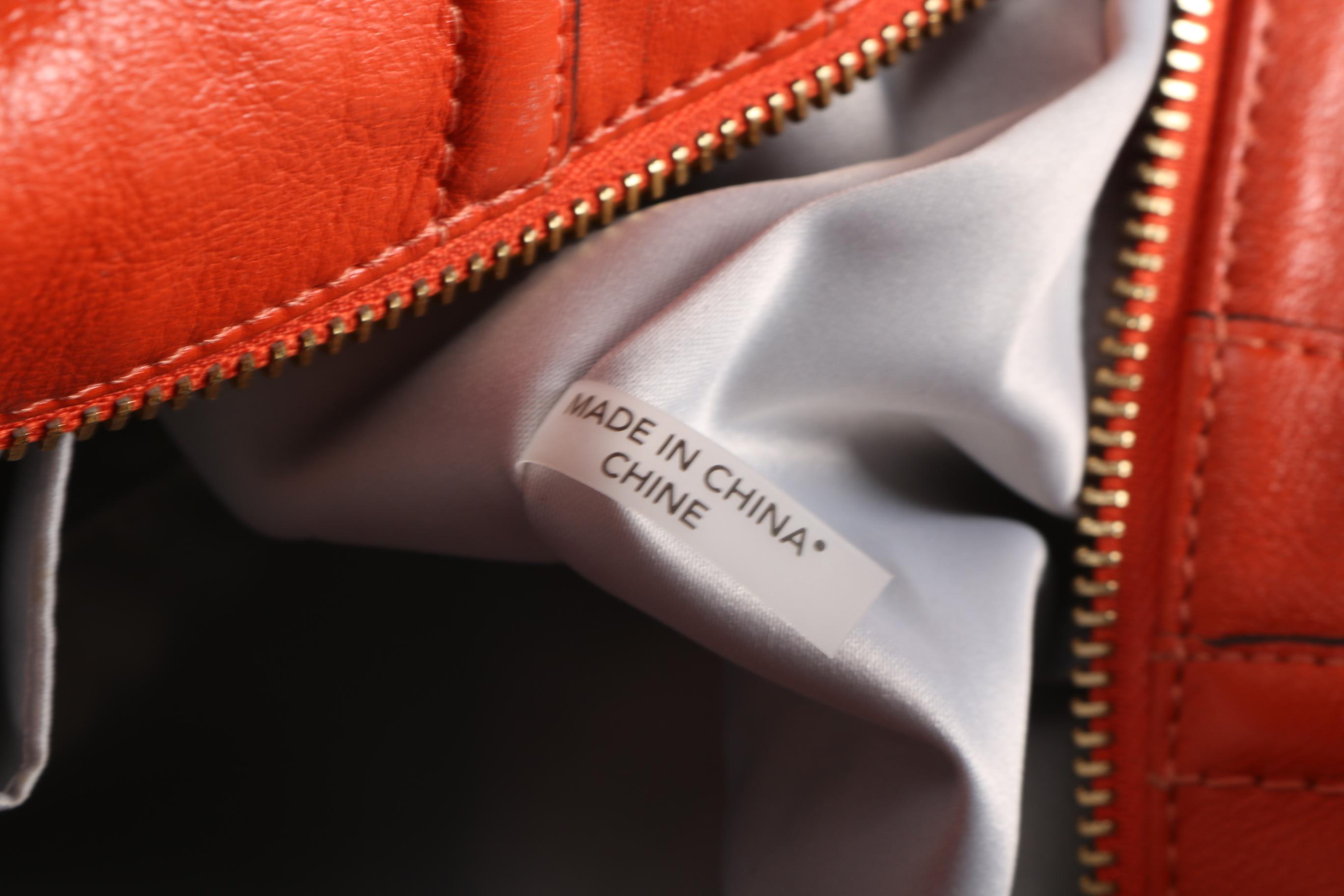 Coach Orange Leather Ashley Satchel