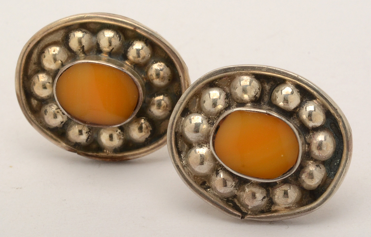 Sterling Jewelry with Mother of Pearl, Glass and Enamel Accents