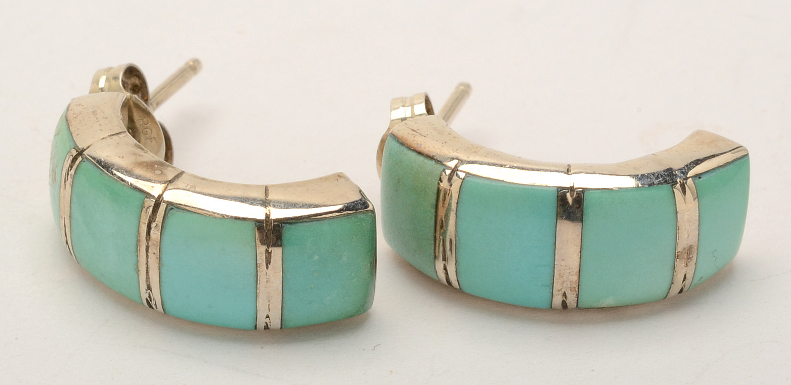 Sterling Jewelry with Mother of Pearl, Glass and Enamel Accents