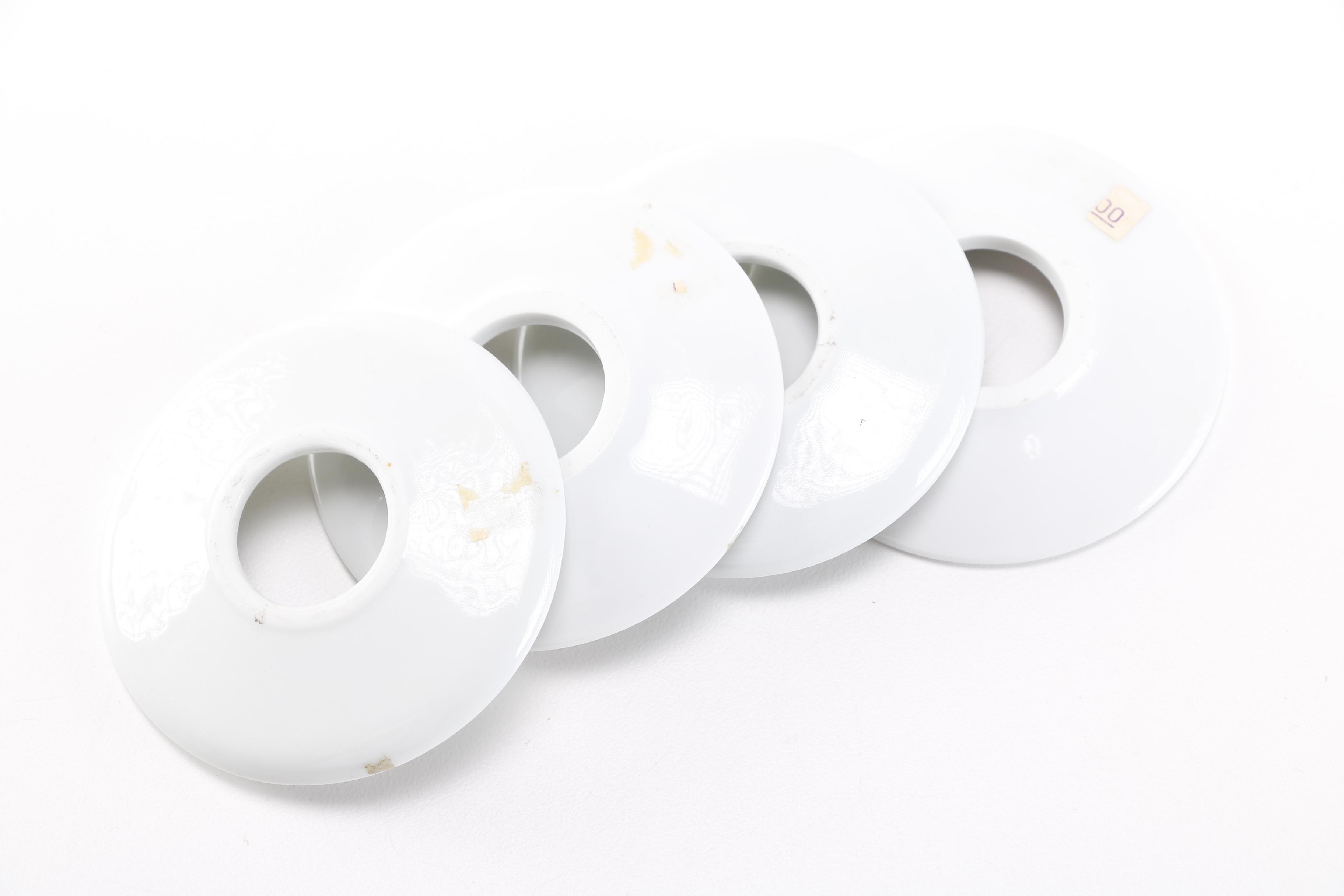 Collection Of  Vintage Glass Candle Saucers