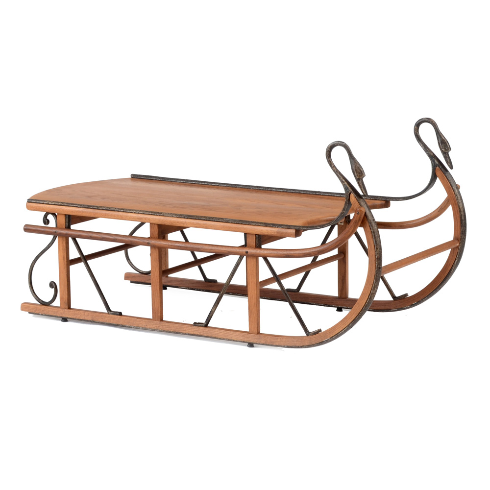 Oak Sleigh Coffee Table