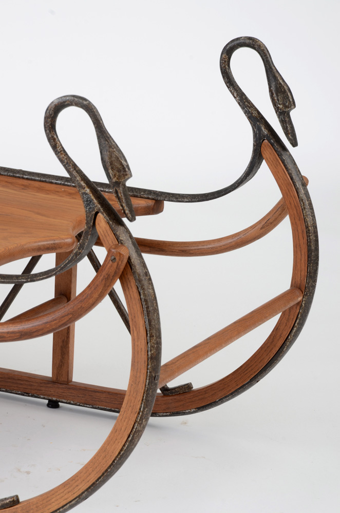 Oak Sleigh Coffee Table