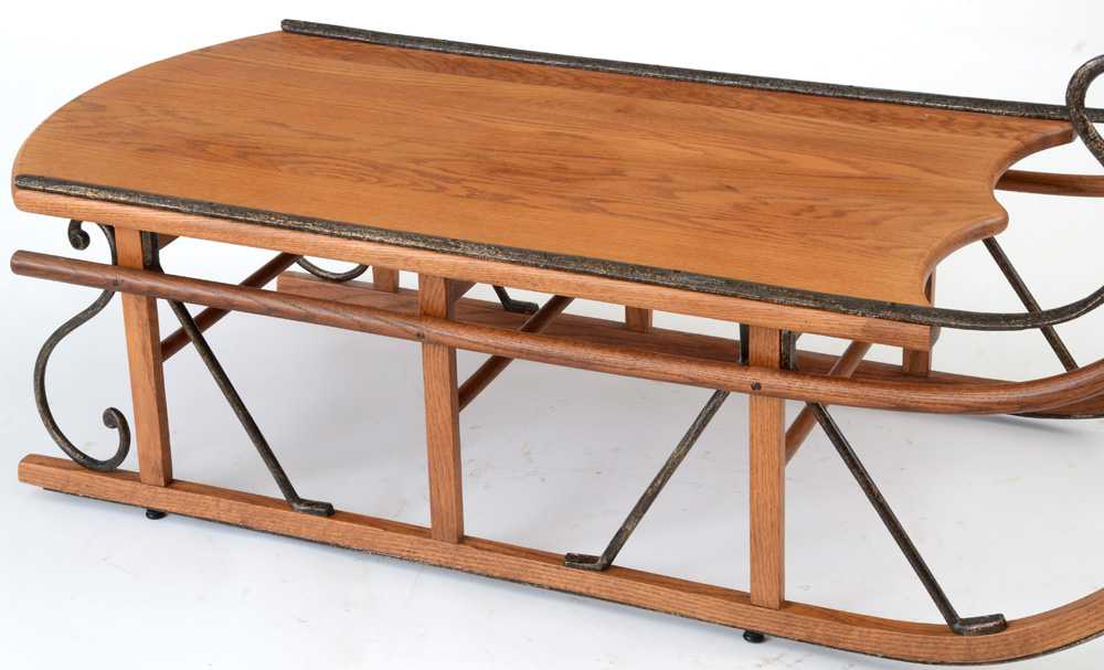 Oak Sleigh Coffee Table