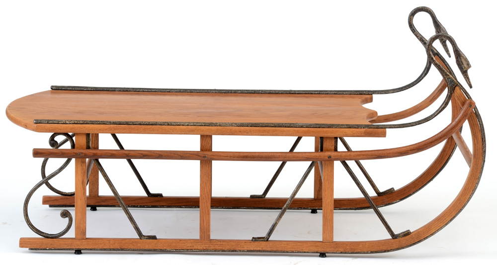 Oak Sleigh Coffee Table