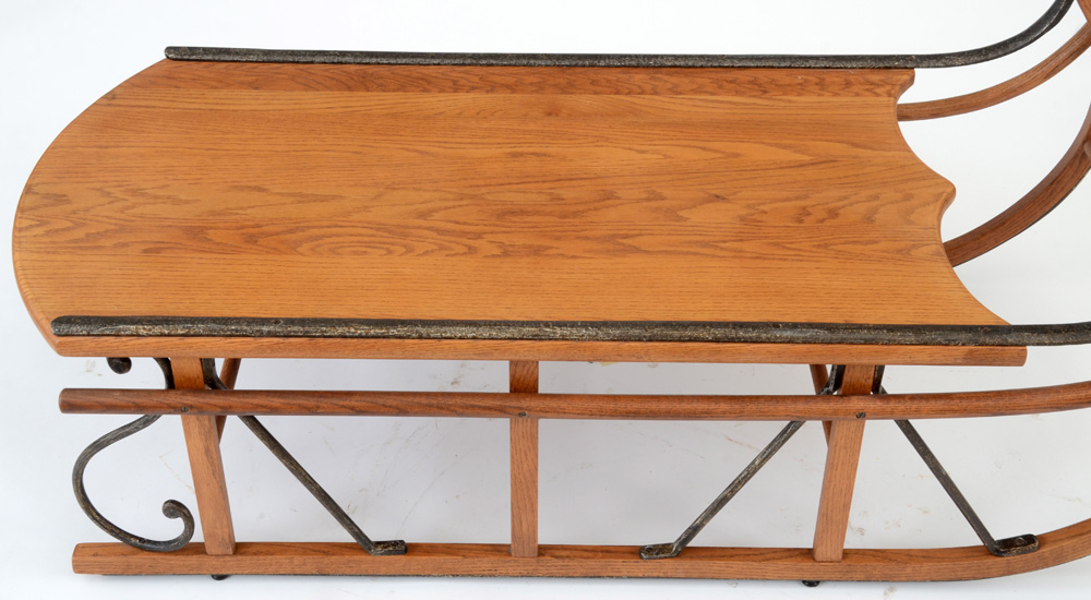 Oak Sleigh Coffee Table
