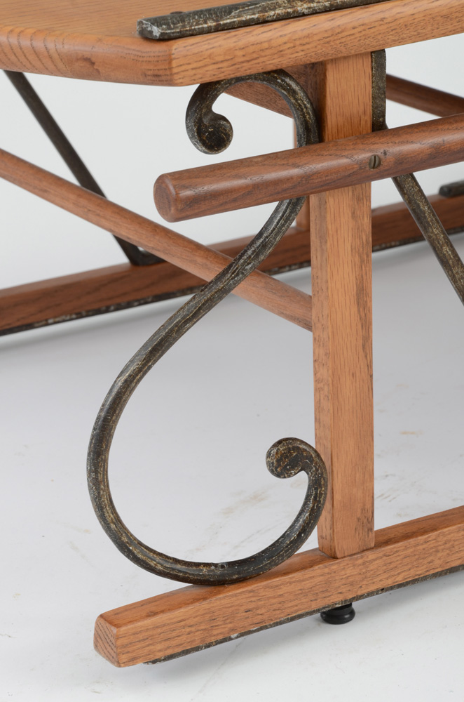 Oak Sleigh Coffee Table