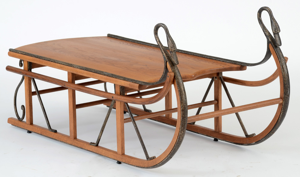 Oak Sleigh Coffee Table