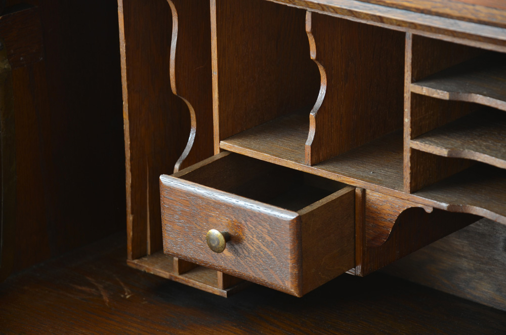 Mission Style Oak Secretary Desk