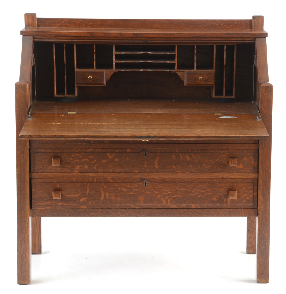 Mission Style Oak Secretary Desk