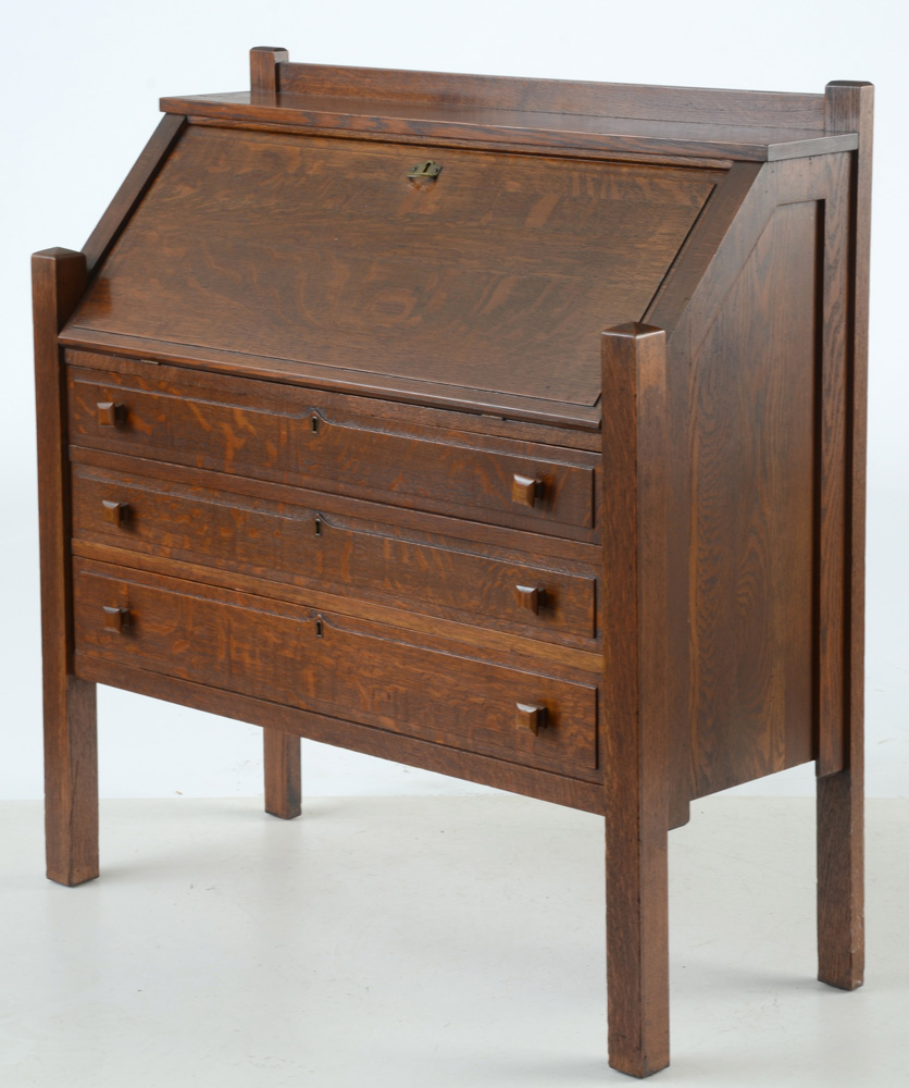 Mission Style Oak Secretary Desk