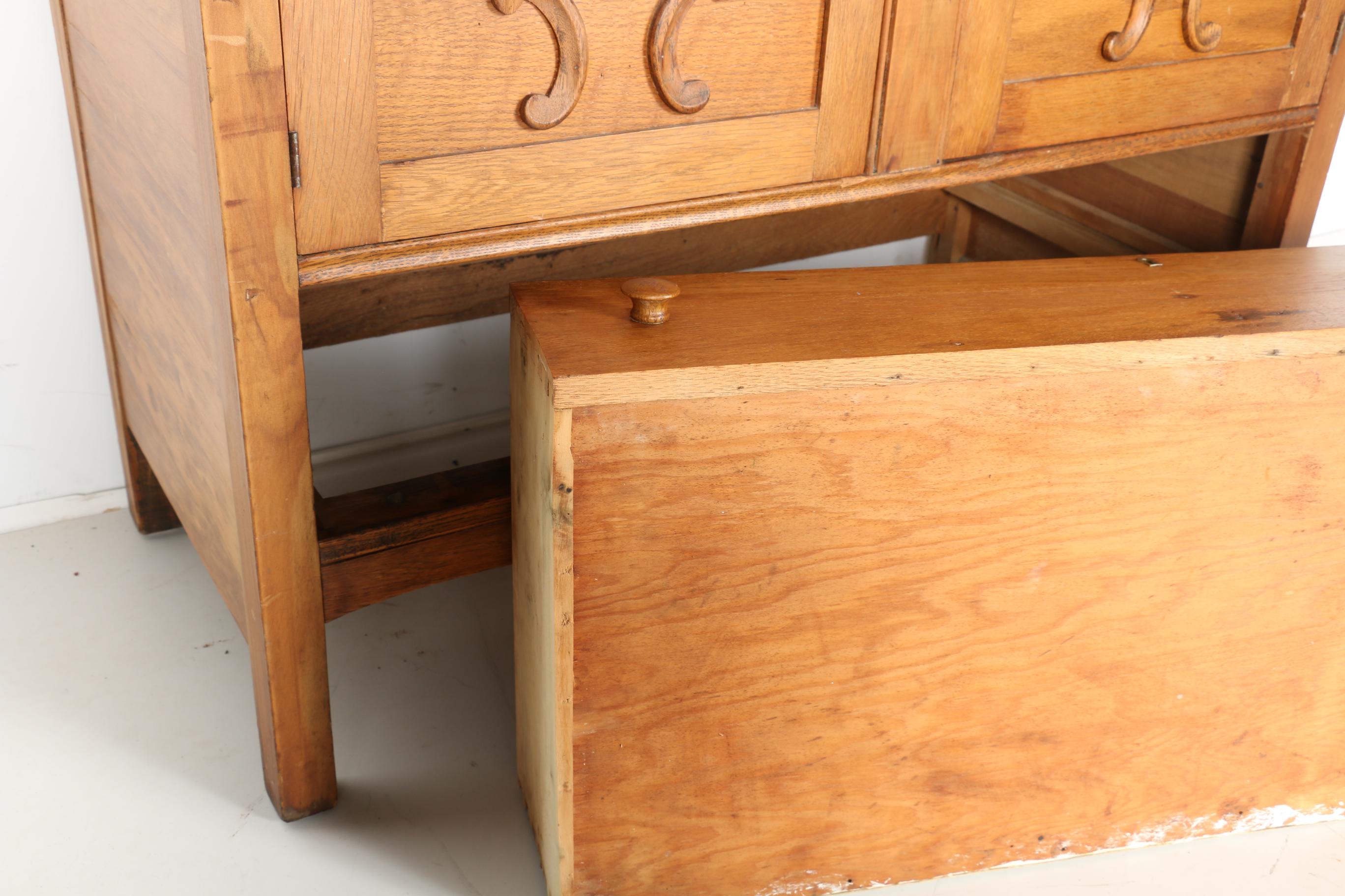 Victorian Buffet With Mirror