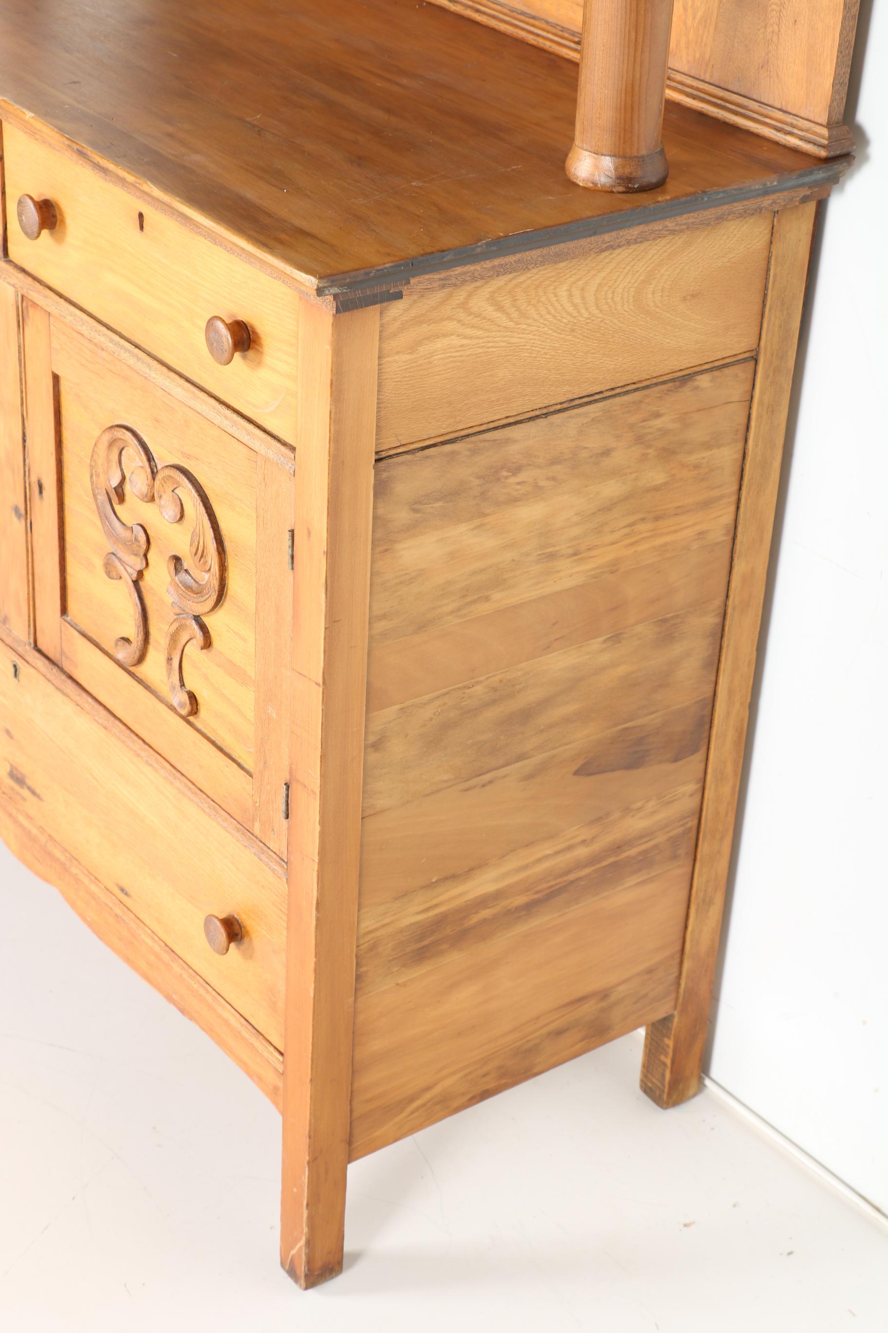 Victorian Buffet With Mirror