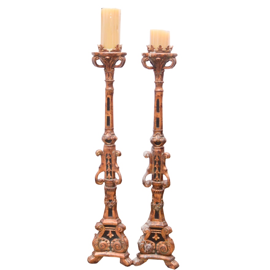 Resin Floor-Length Candle Holders