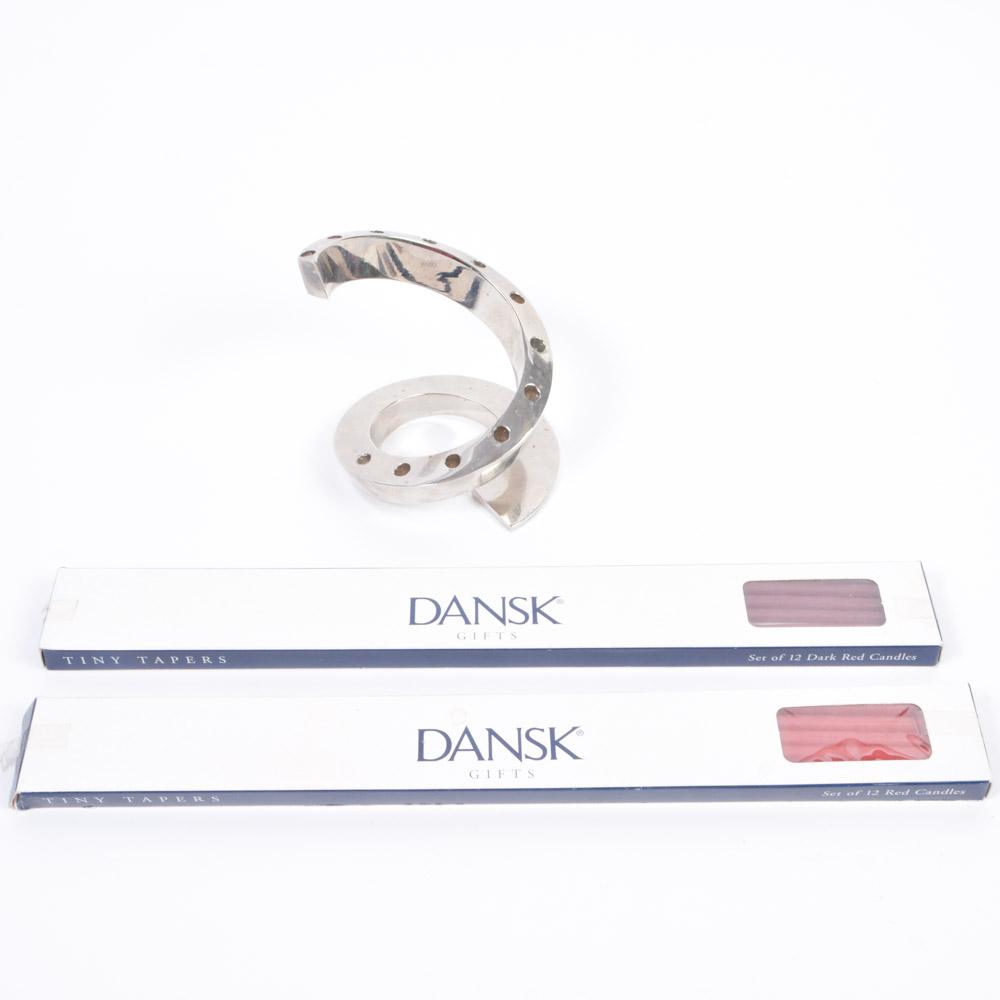 Danish Modern Bertil Vallien for Dansk Candle Holder with Candles