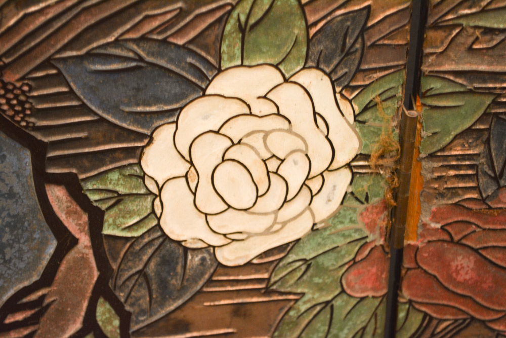 Chinese Lacquer Folding Screen