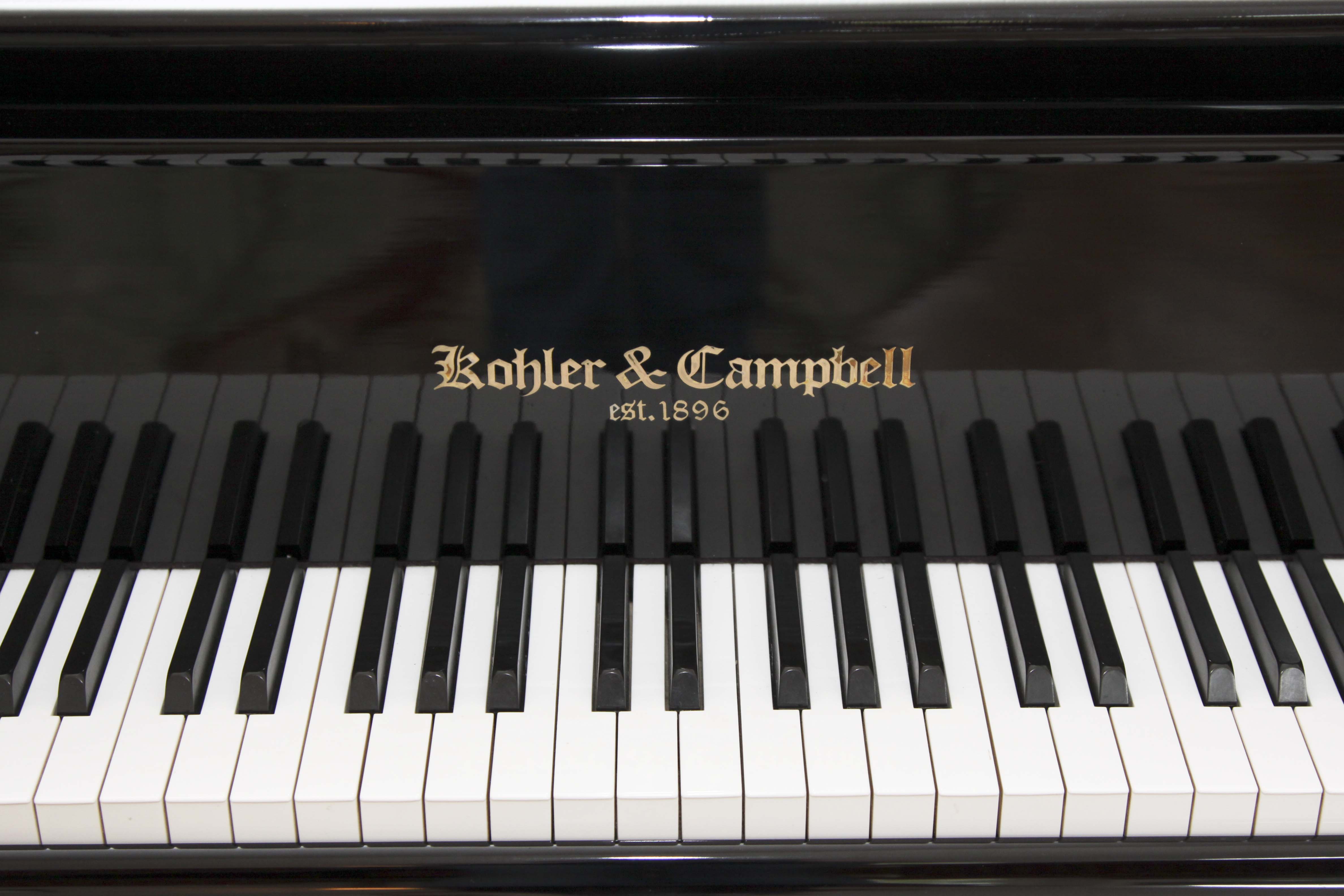 Kohler & Campbell Baby Grand Piano, Lamp and Seth Thomas Metronome
