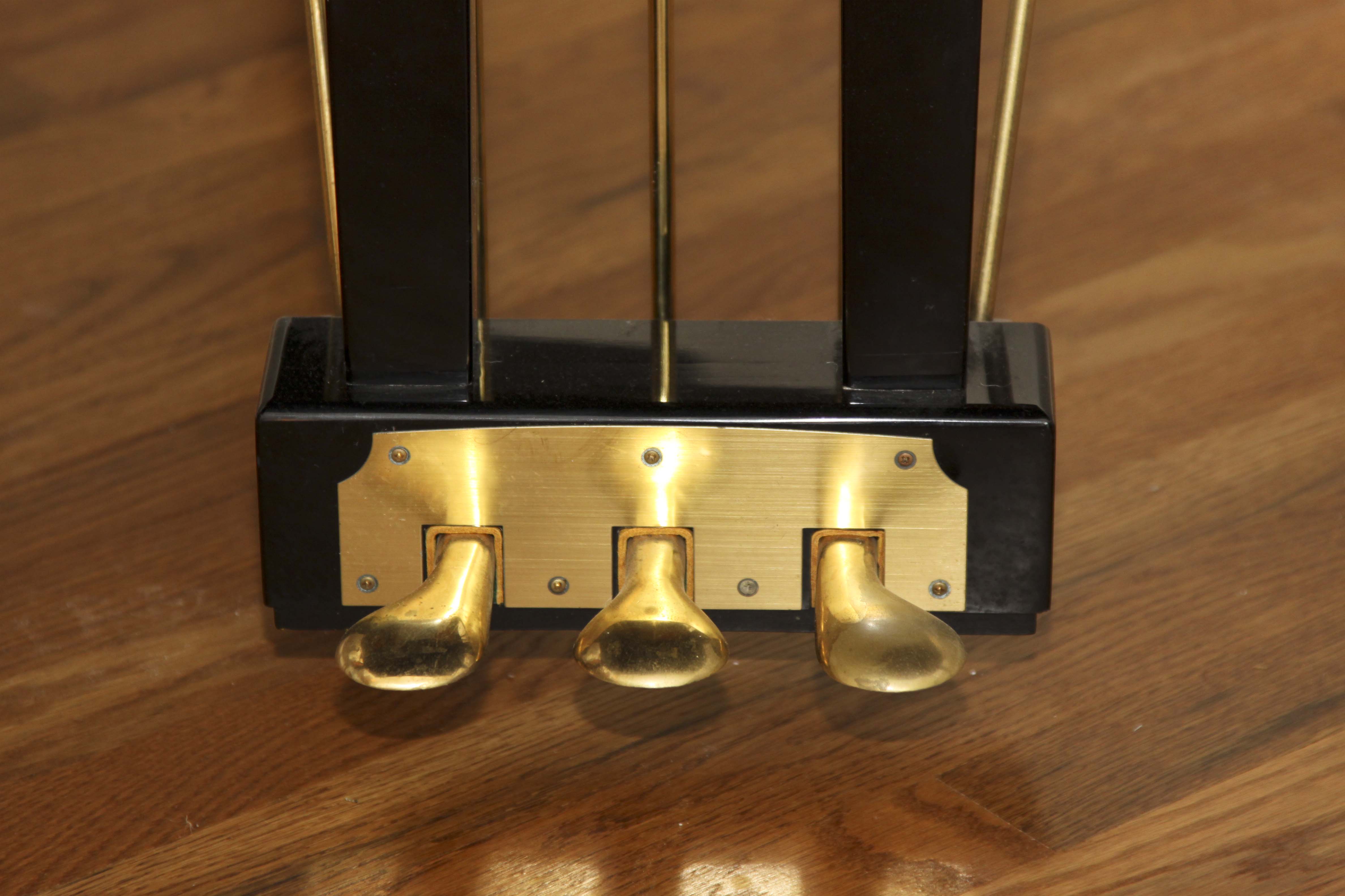 Kohler & Campbell Baby Grand Piano, Lamp and Seth Thomas Metronome