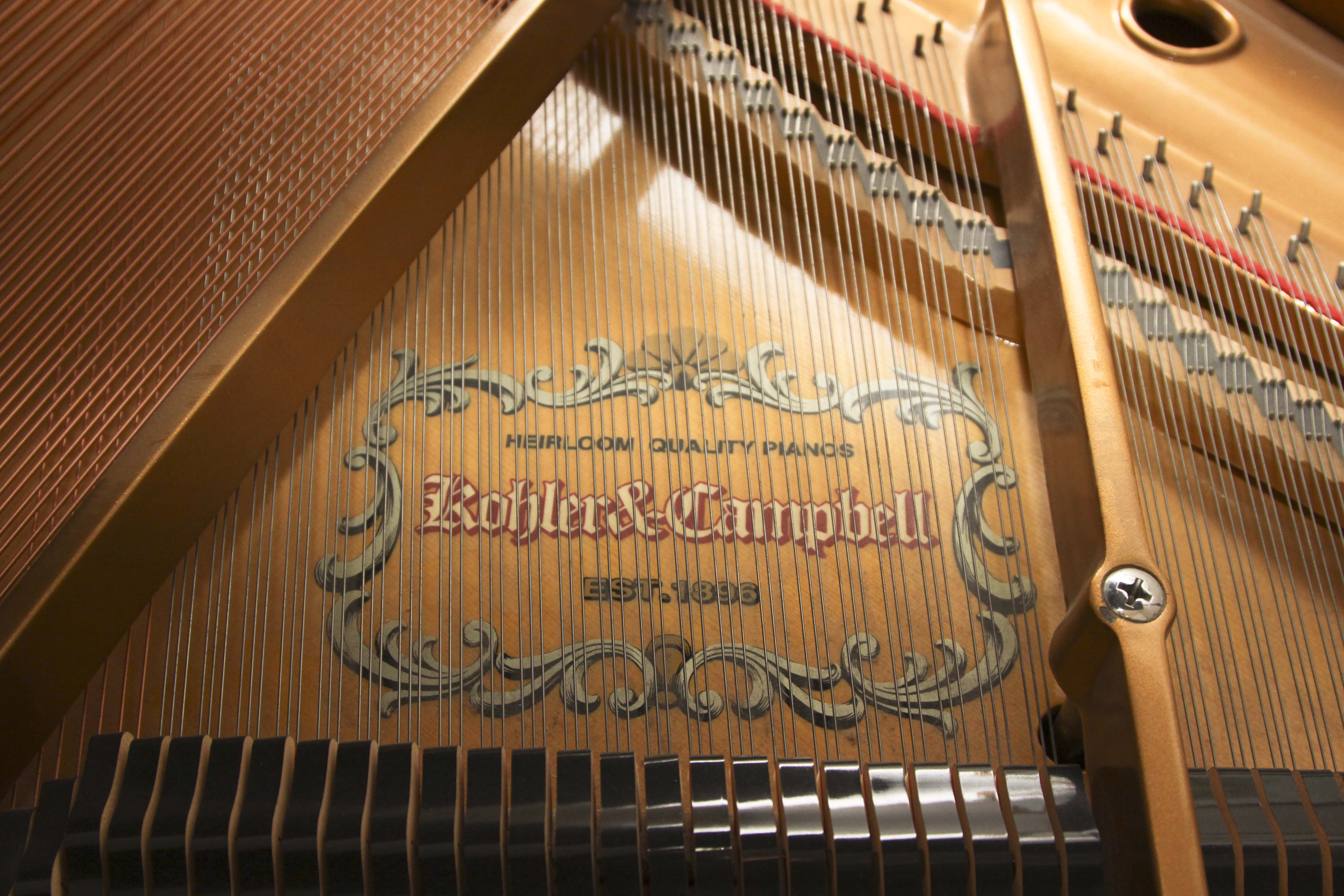 Kohler & Campbell Baby Grand Piano, Lamp and Seth Thomas Metronome