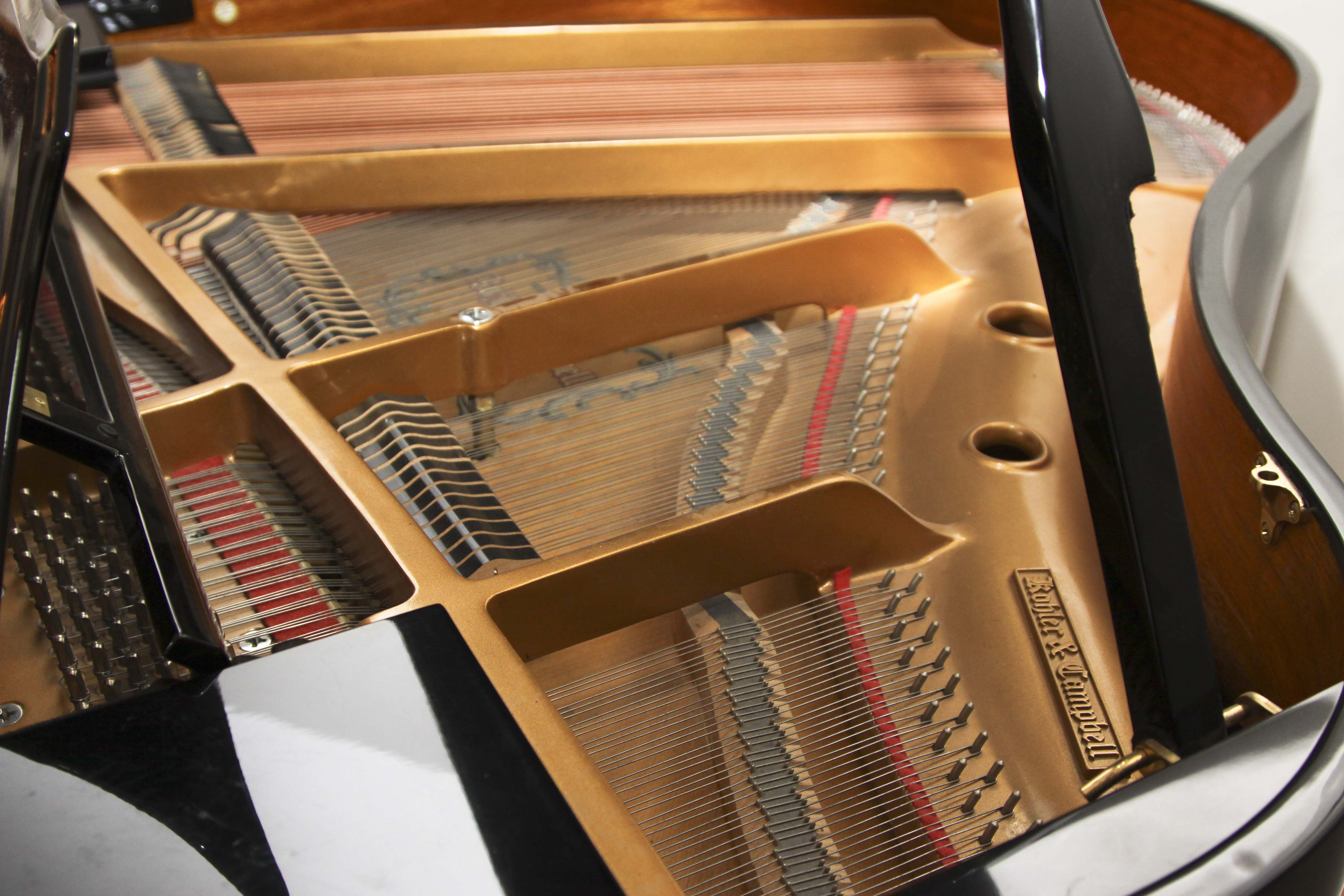 Kohler & Campbell Baby Grand Piano, Lamp and Seth Thomas Metronome