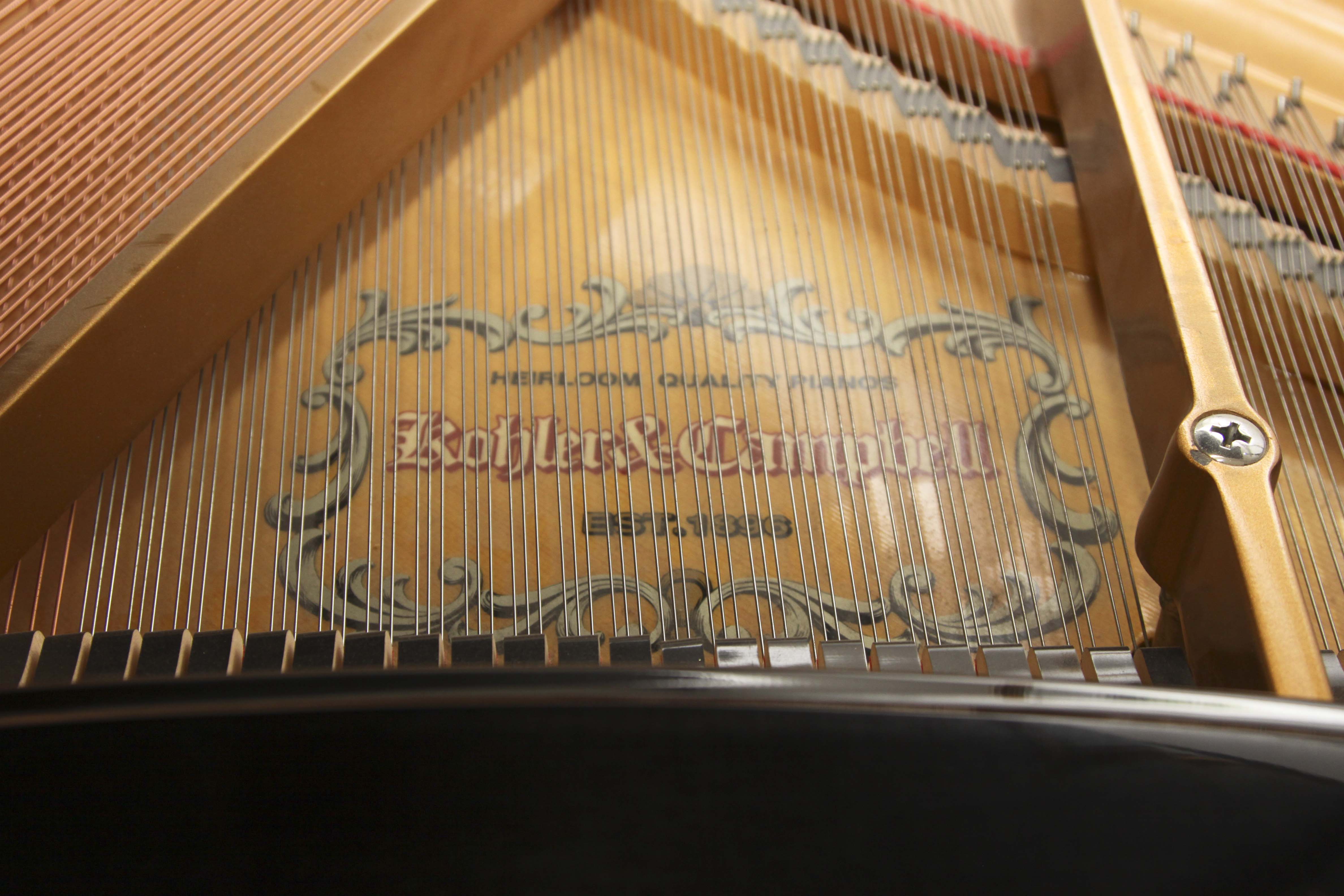 Kohler & Campbell Baby Grand Piano, Lamp and Seth Thomas Metronome