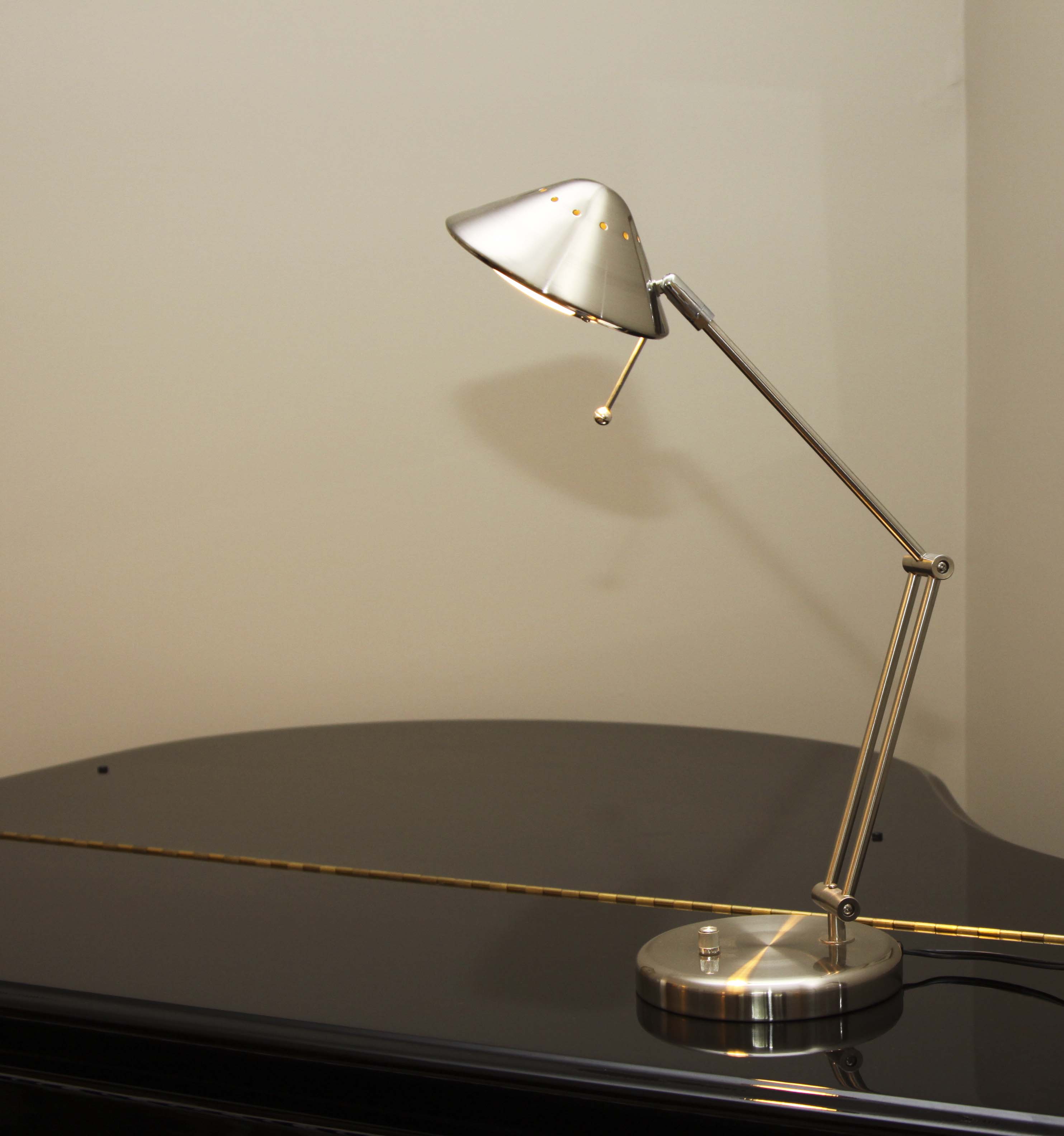 Kohler & Campbell Baby Grand Piano, Lamp and Seth Thomas Metronome