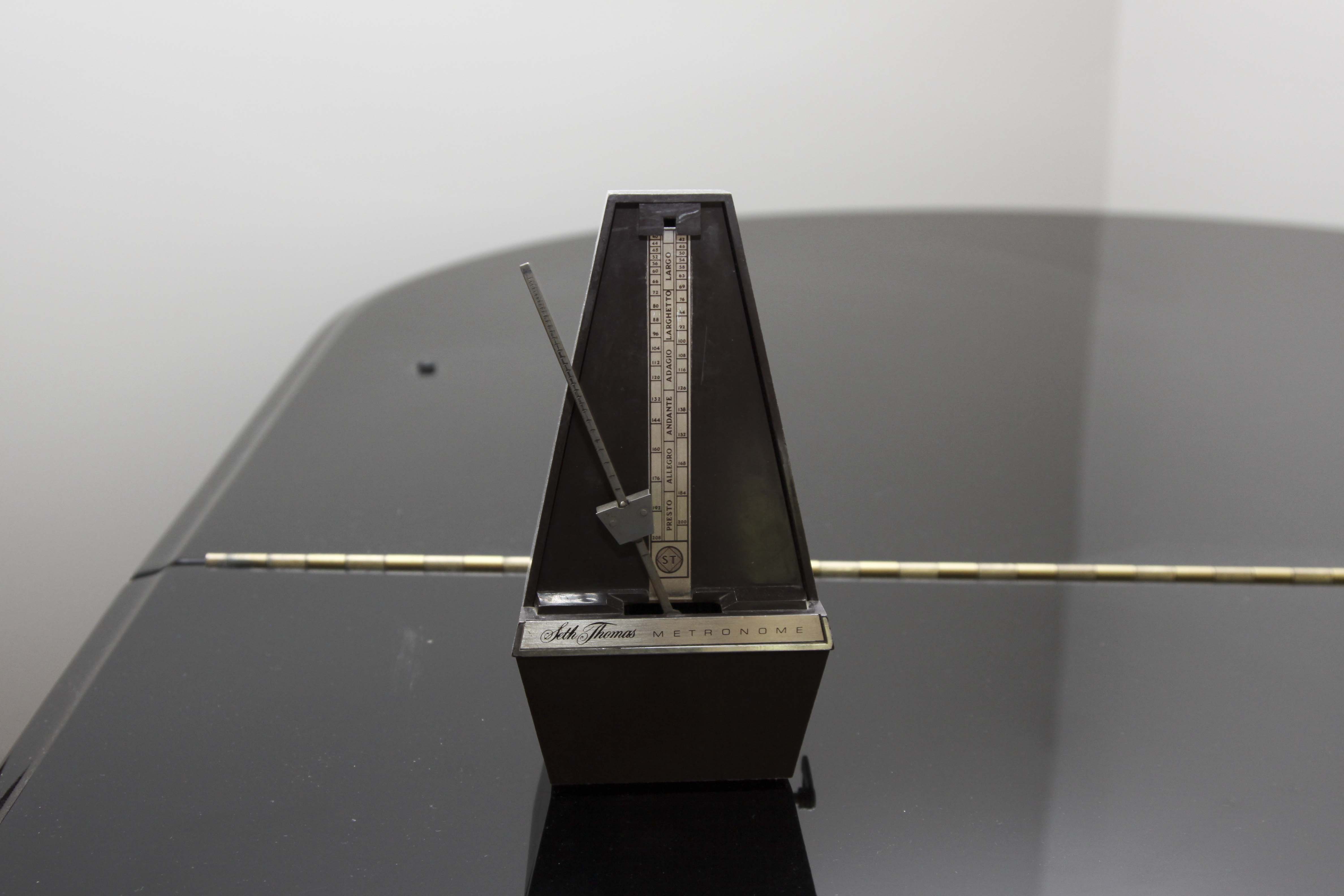 Kohler & Campbell Baby Grand Piano, Lamp and Seth Thomas Metronome