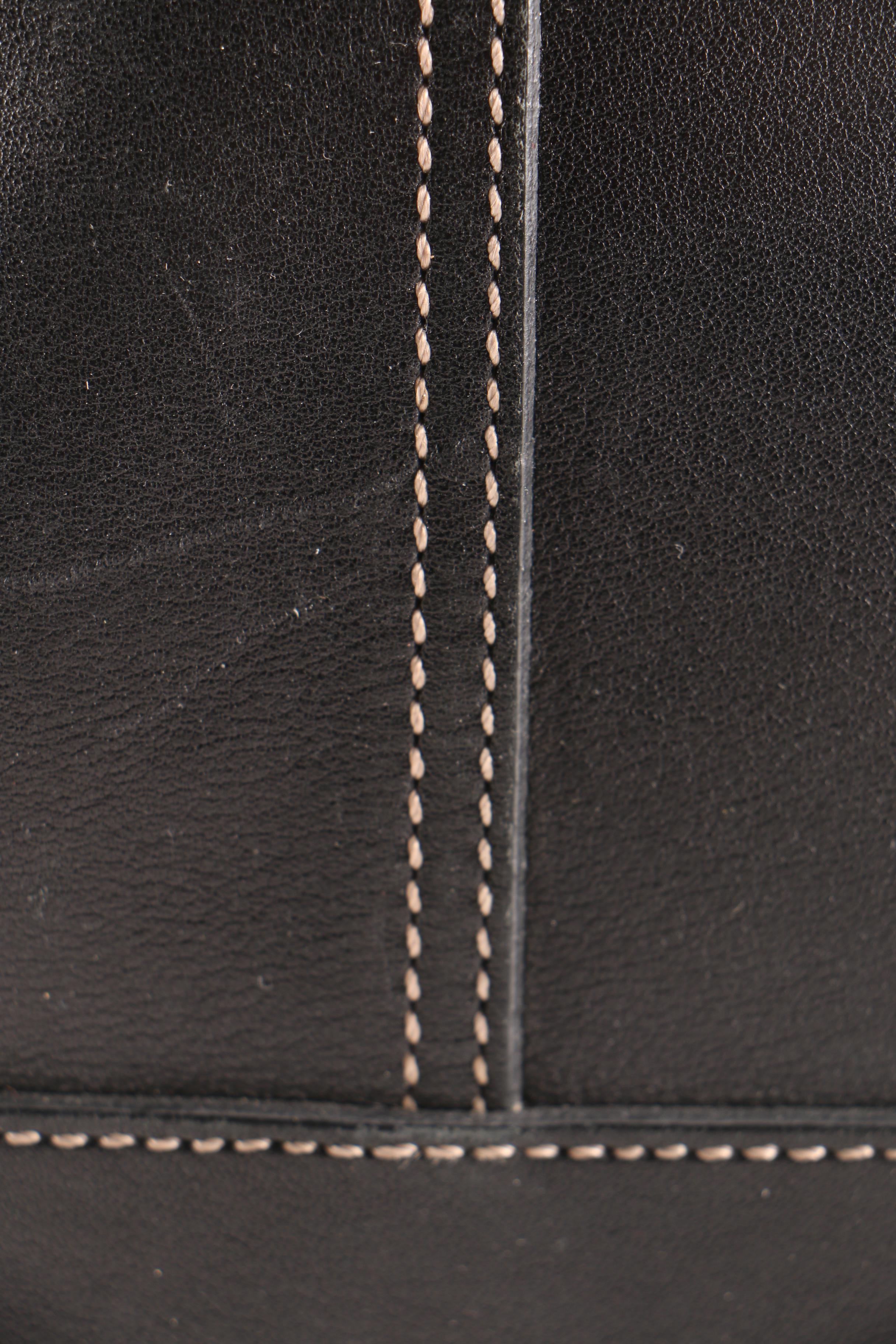 Coach Hampton Lunch Tote in Black Leather