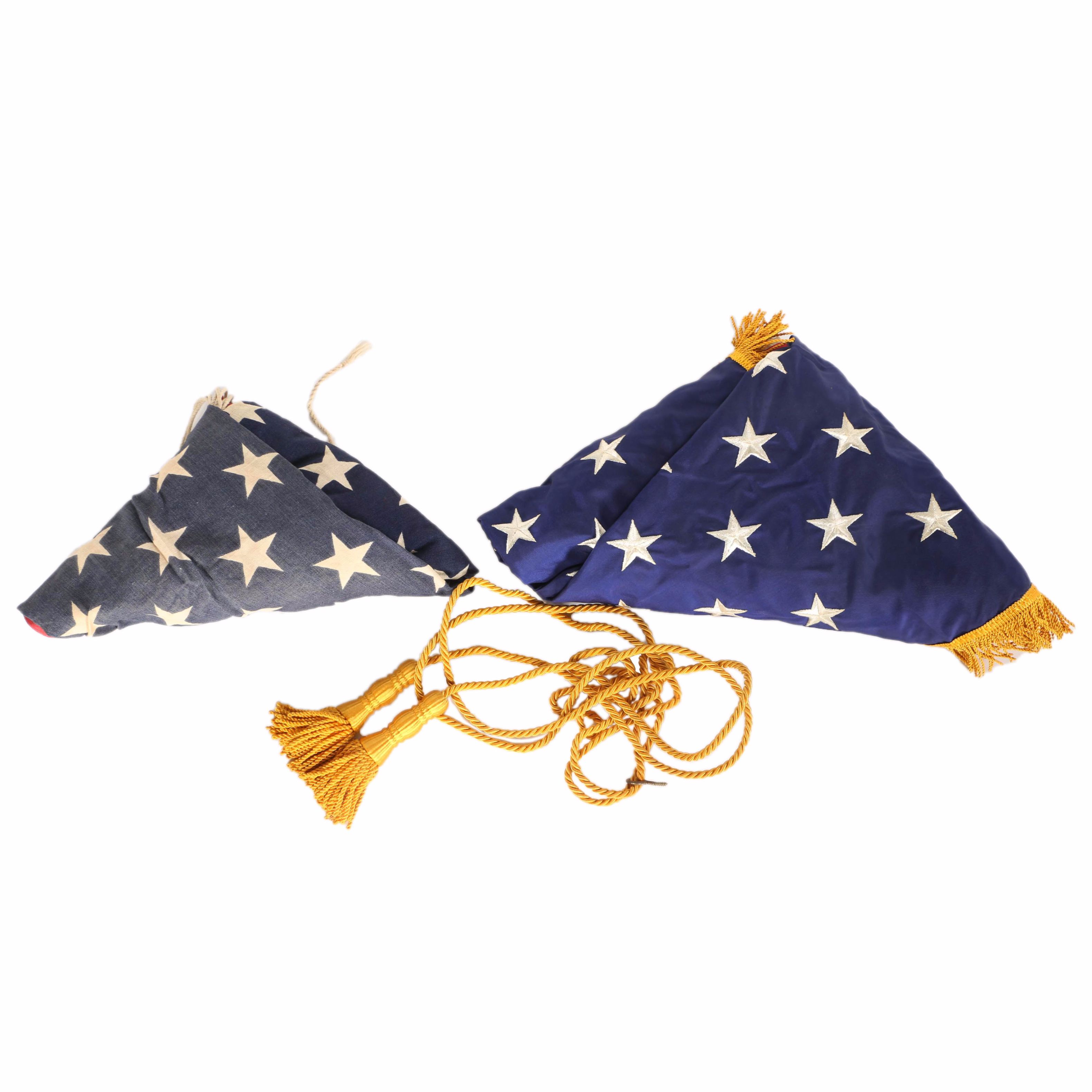 Two Vintage American Flags