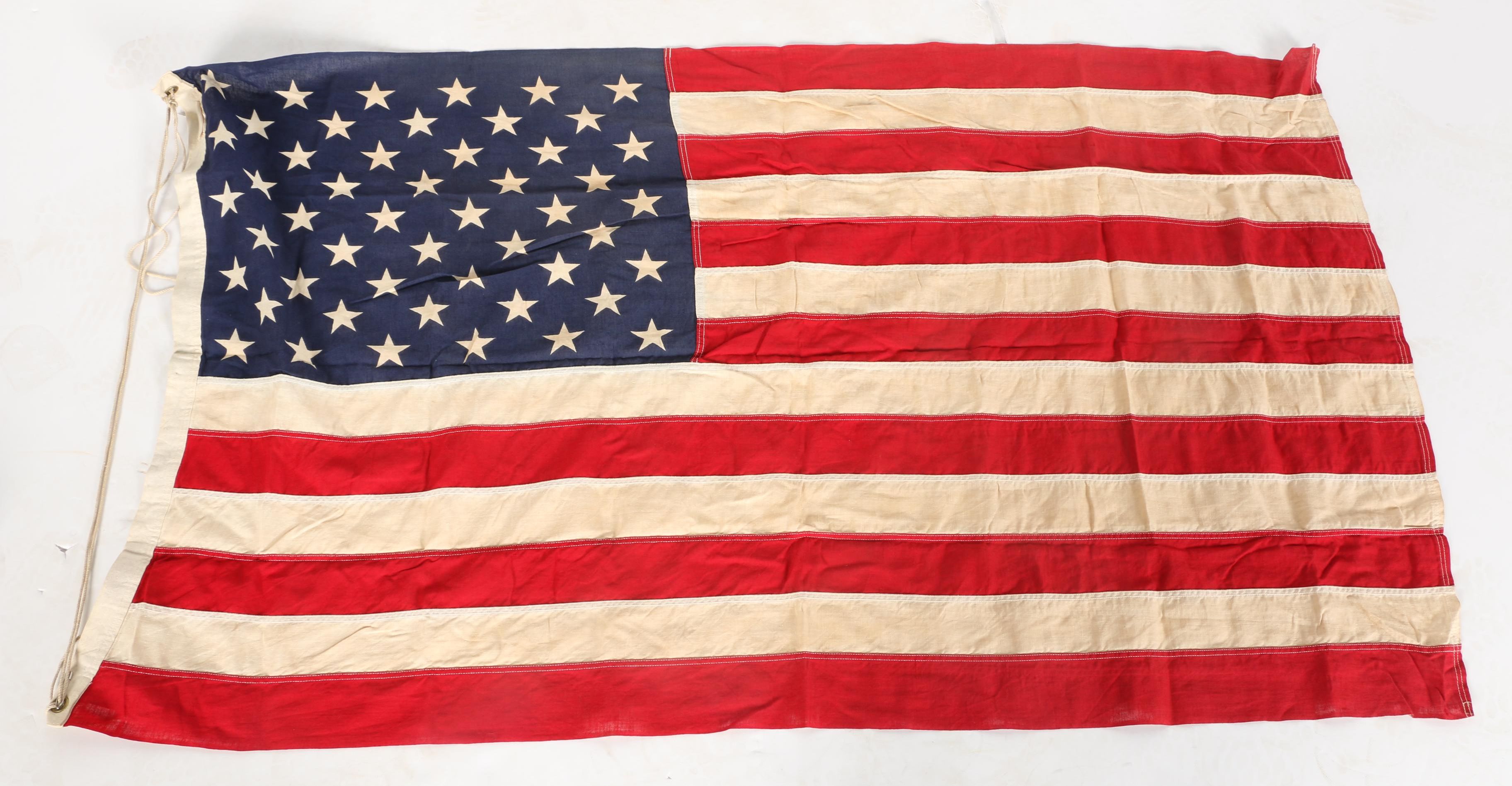 Two Vintage American Flags