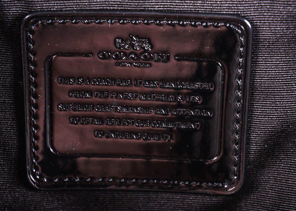 Coach Black Metro Quilted Chain Tote Bag