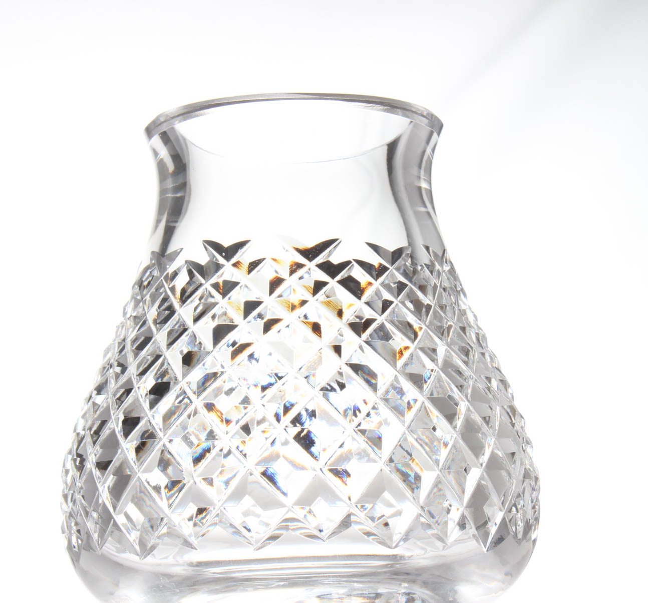 Waterford Crystal "Alana" Pattern Hurricane and Globe