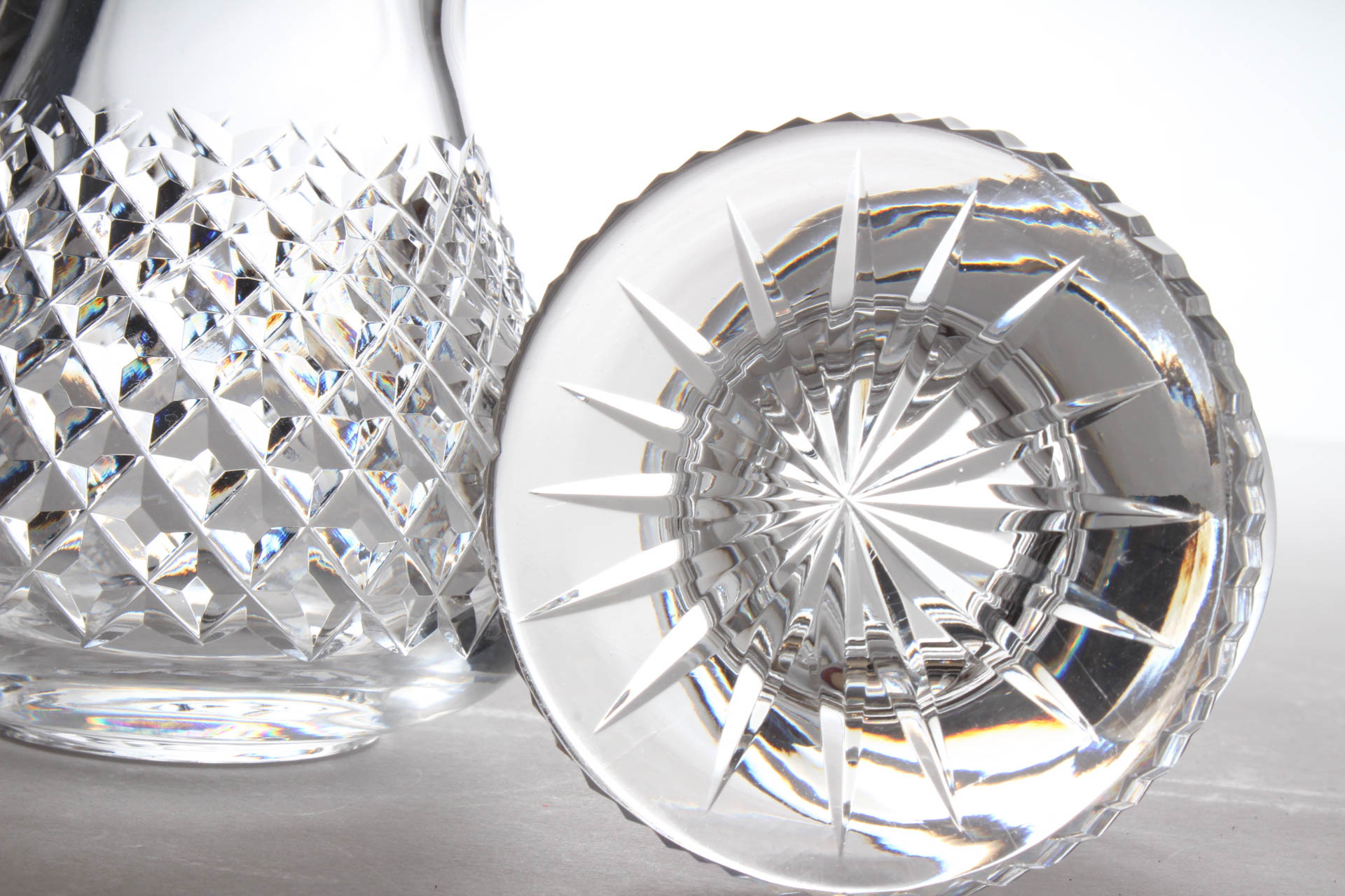 Waterford Crystal "Alana" Pattern Hurricane and Globe