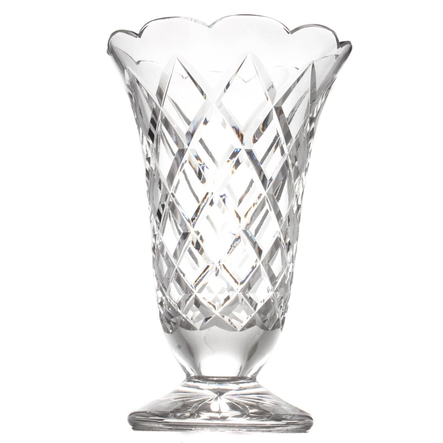 Waterford Crystal Large Footed Vase