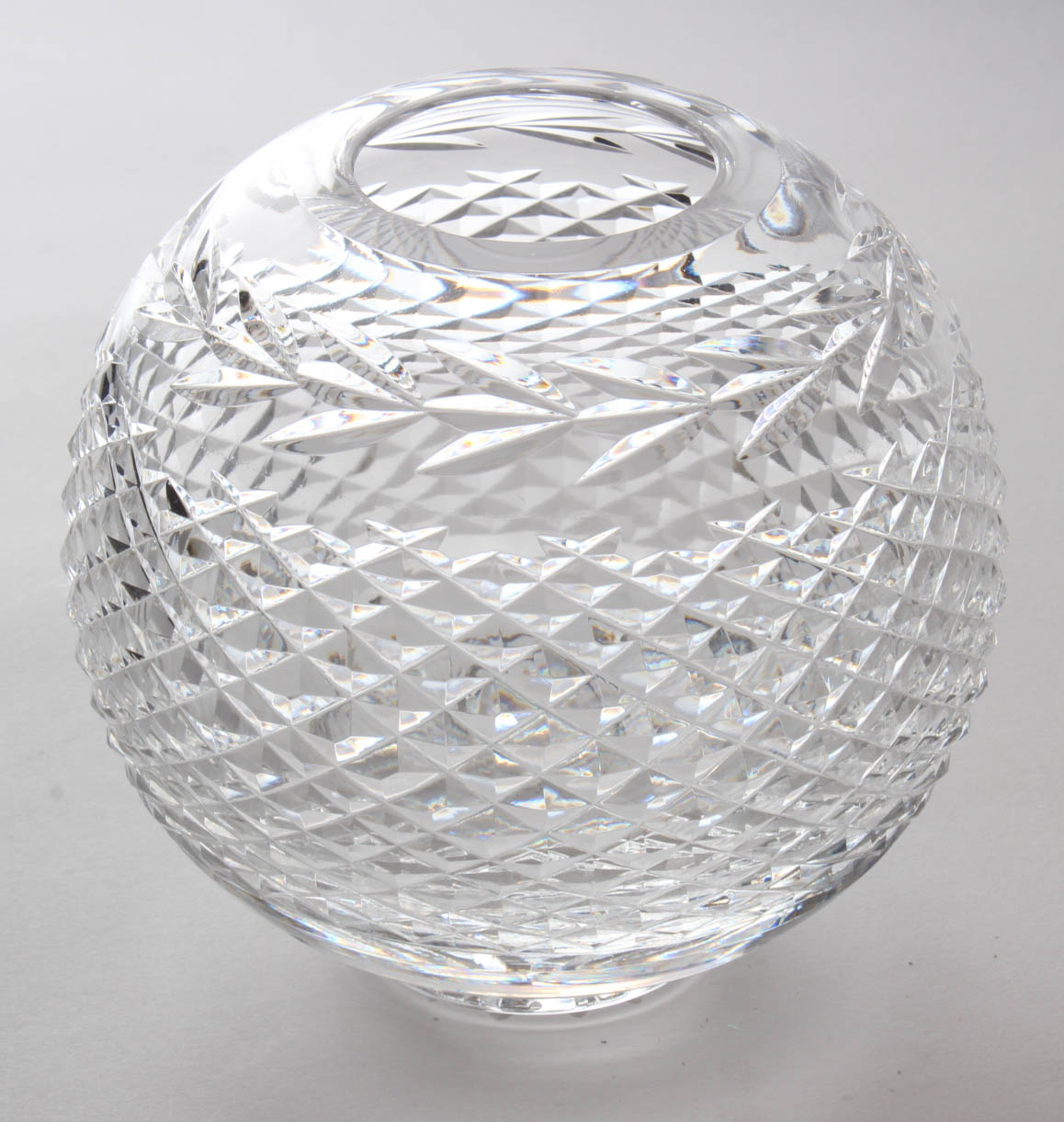 Vintage Waterford Crystal Round Globe Vase