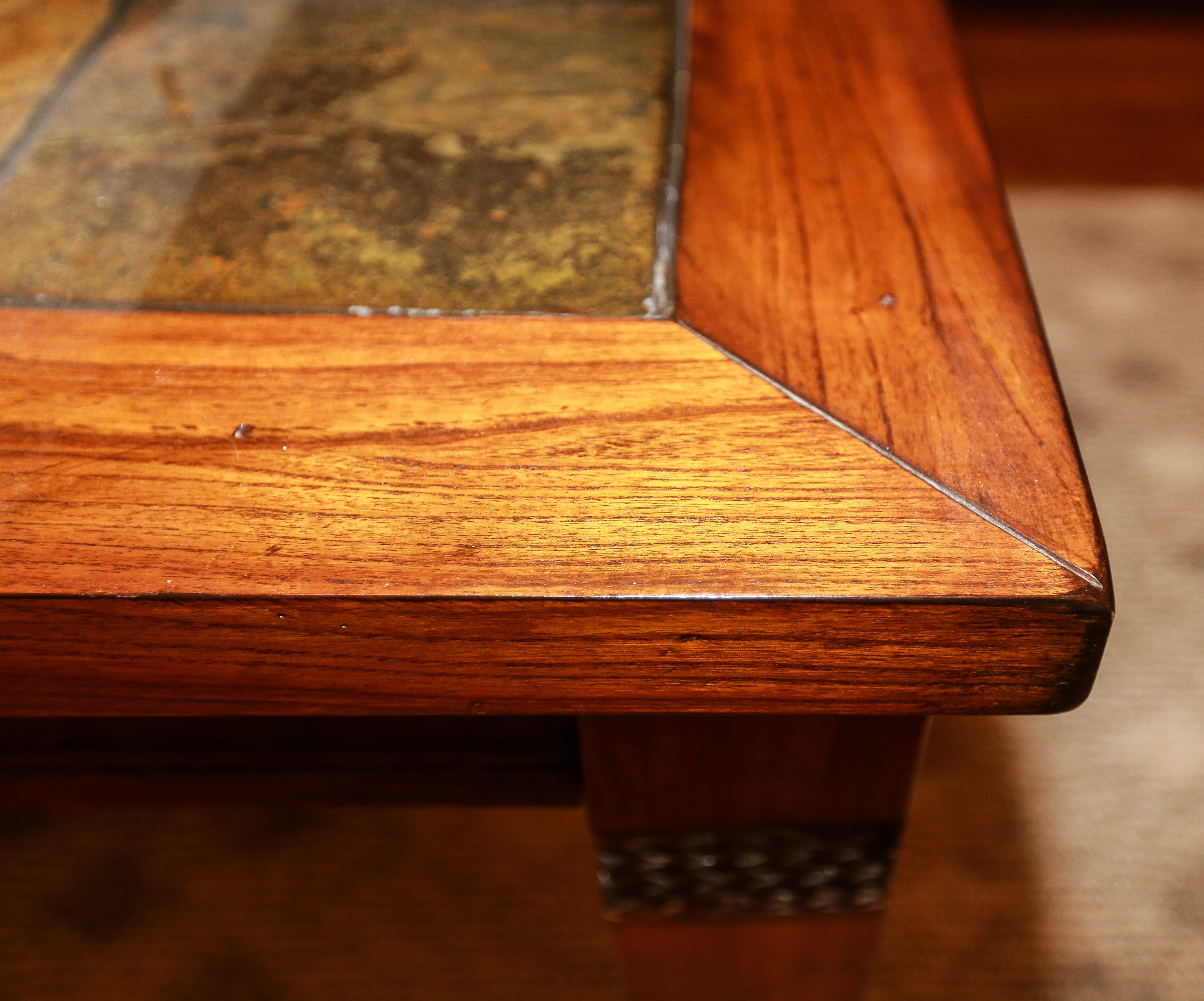 Contemporary Slate Tile Coffee Table